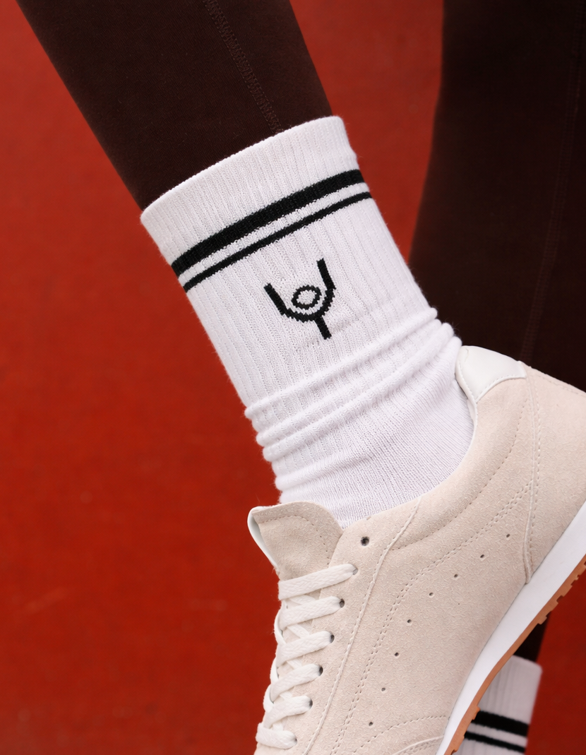 Y logo 3 pack Socks | white