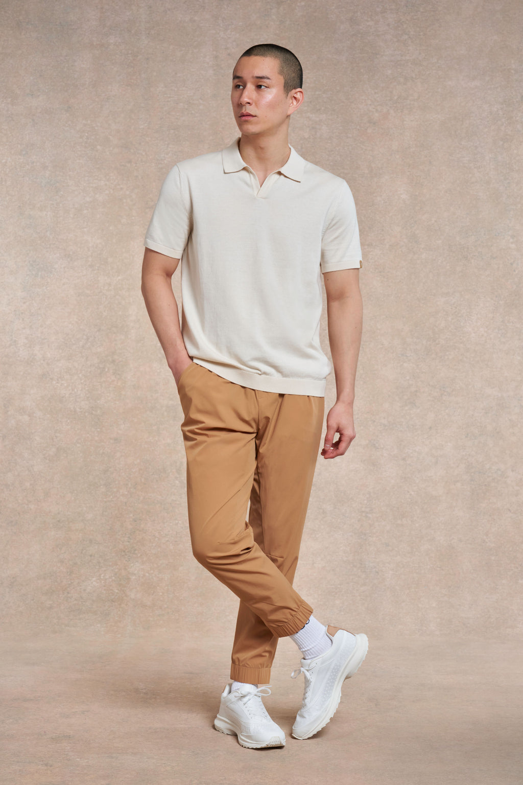 Newbold Knitted Polo | ecru