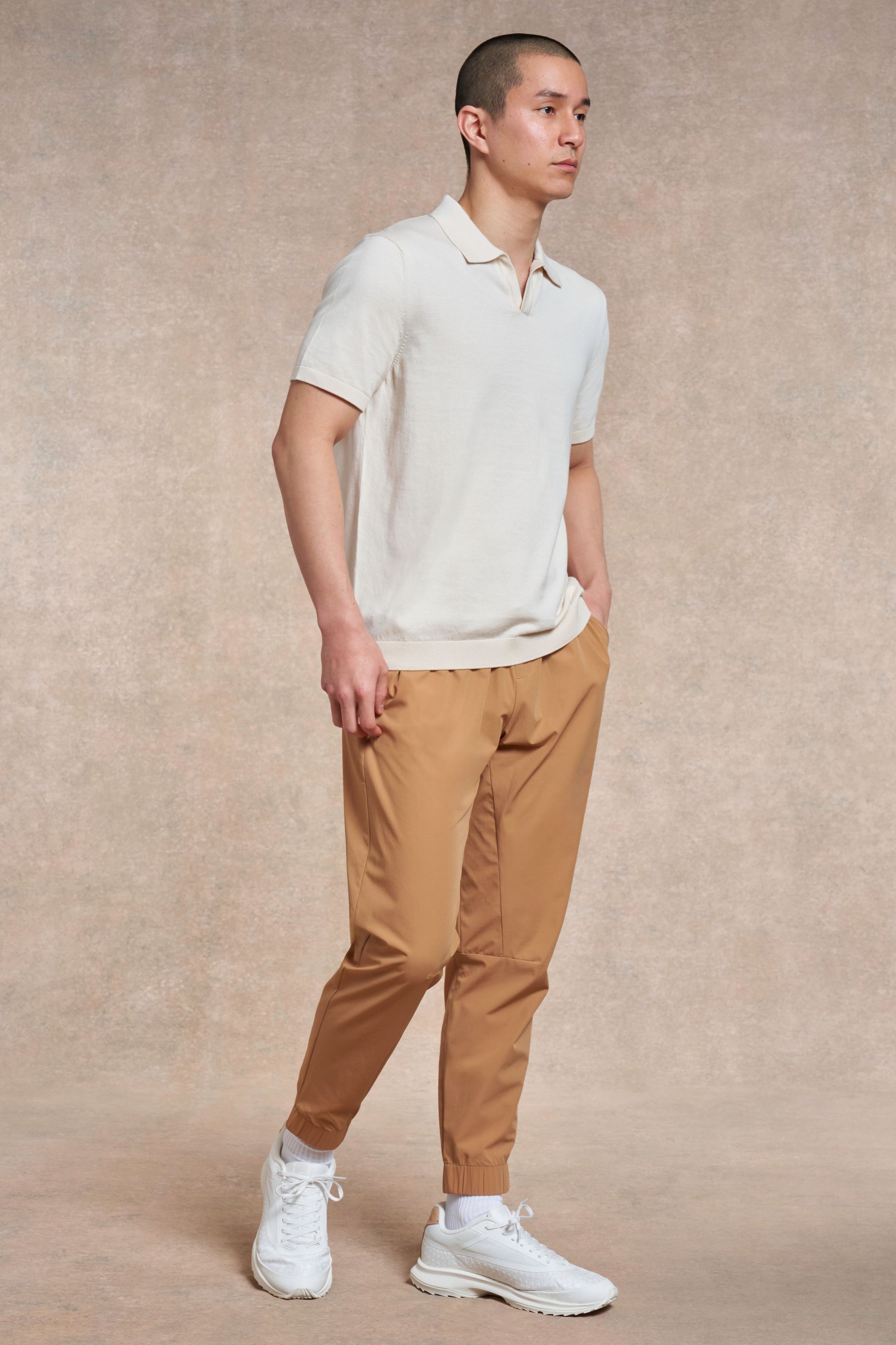 Newbold Knitted Polo | ecru