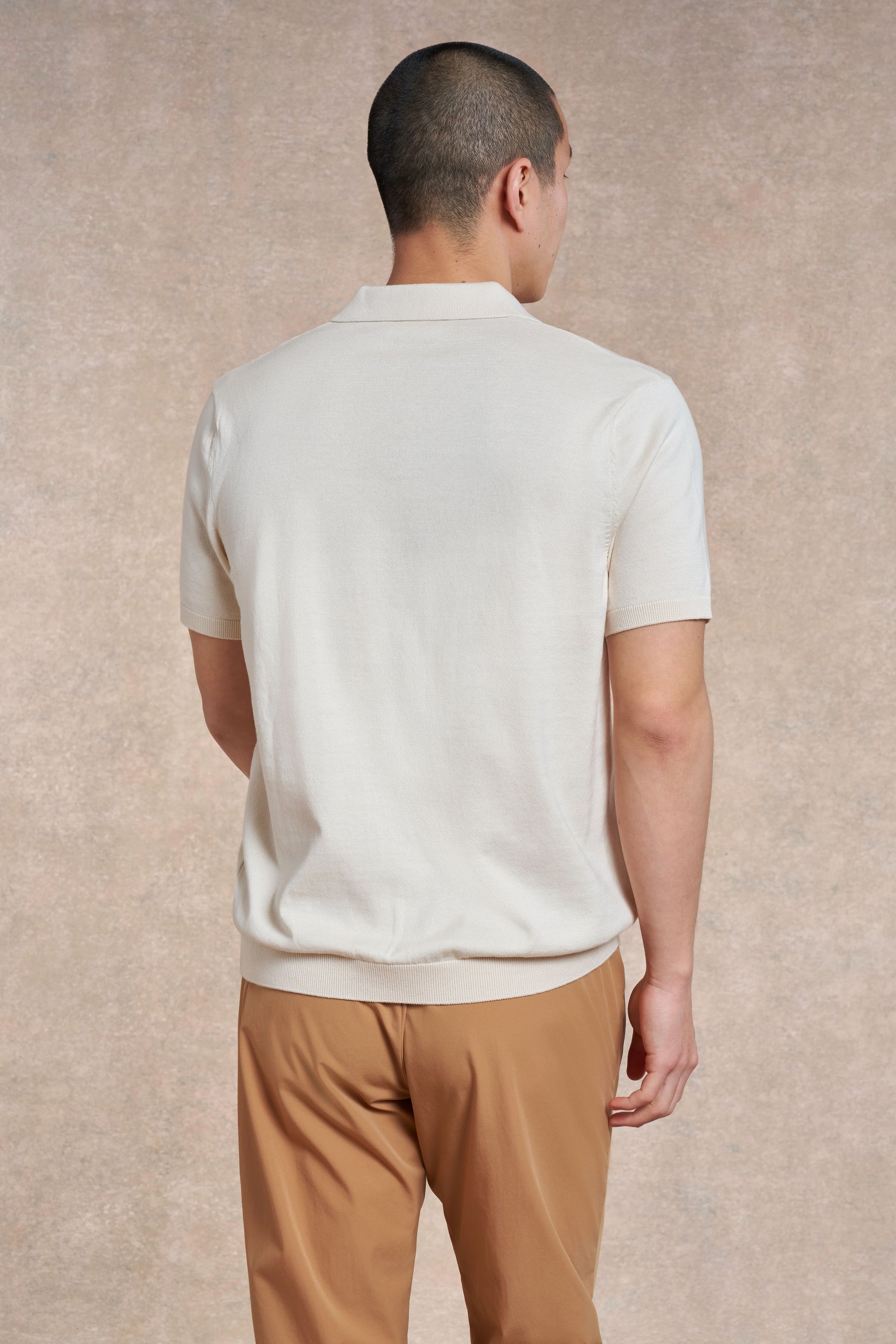 Newbold Knitted Polo | ecru