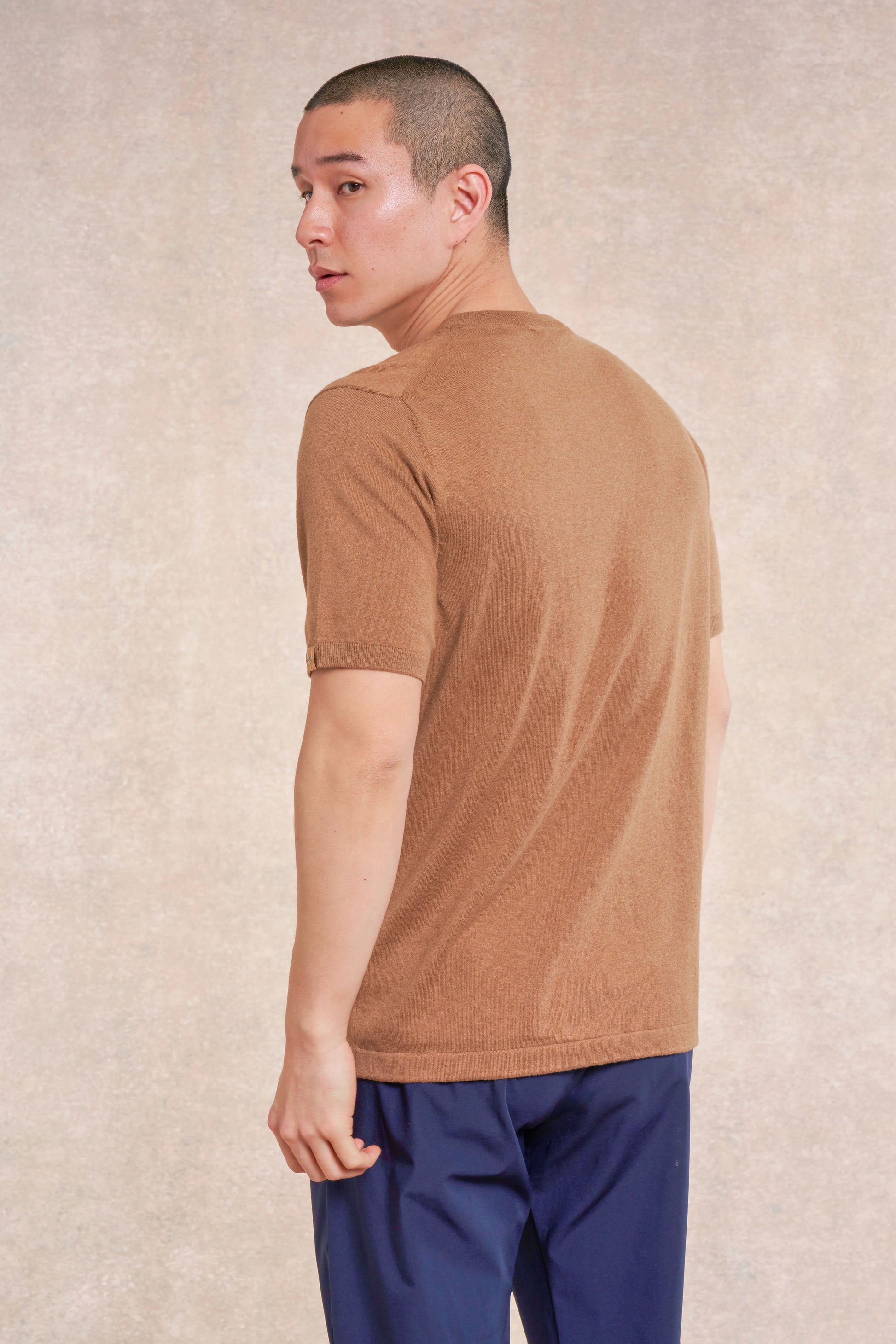 Saddington Knitted T-Shirt | camel