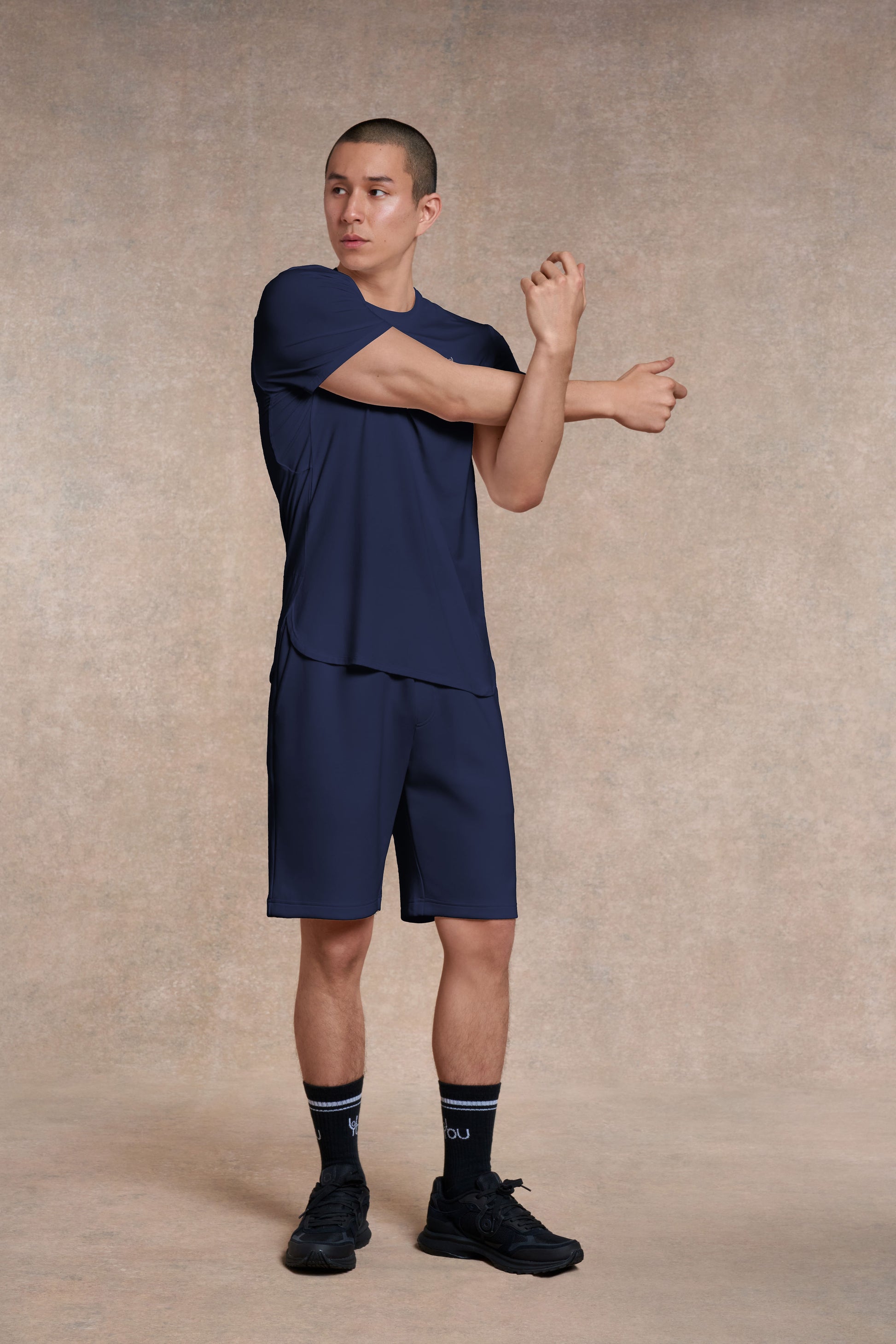 Soft Side Split T- Shirt | navy