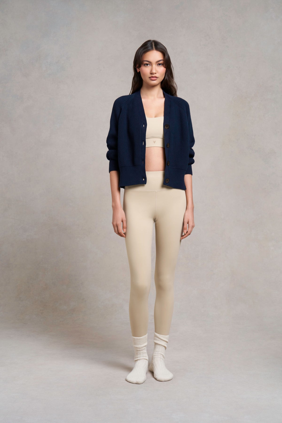 Kimcote Ribbed Knit Cotton Cardigan