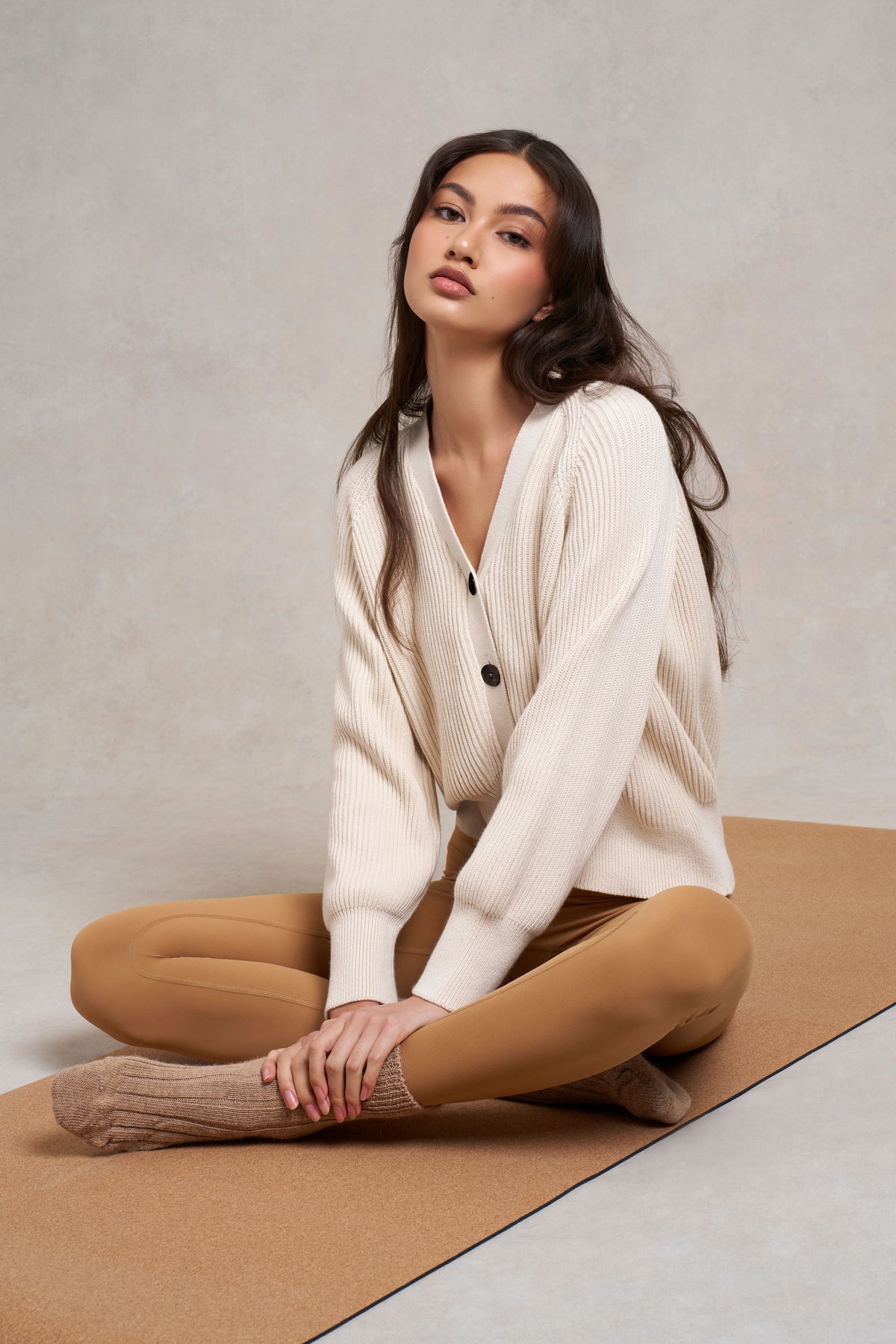 Kimcote Ribbed Knit Cotton Cardigan