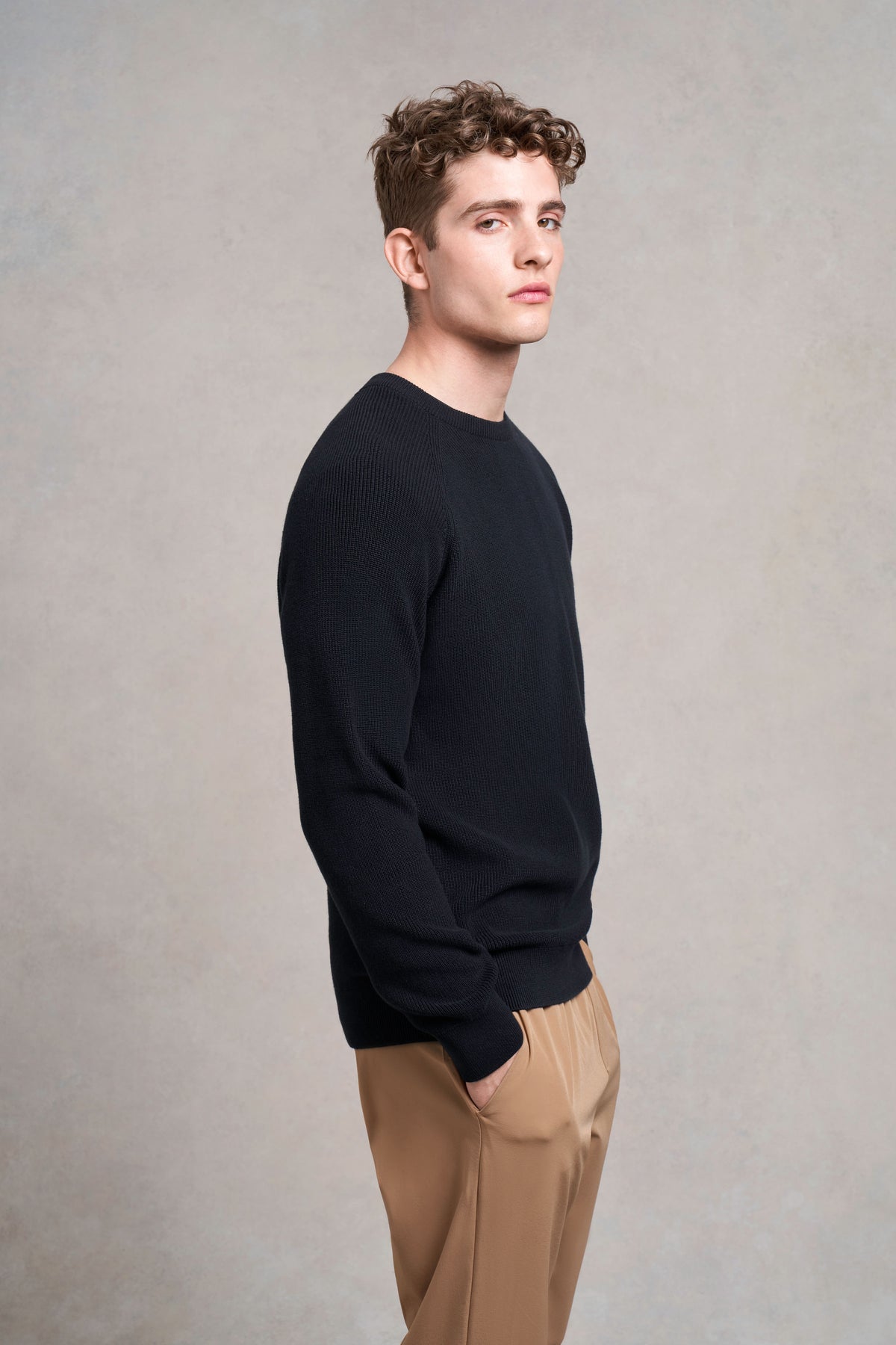 Croft Ribbed Knit Cotton Jumper