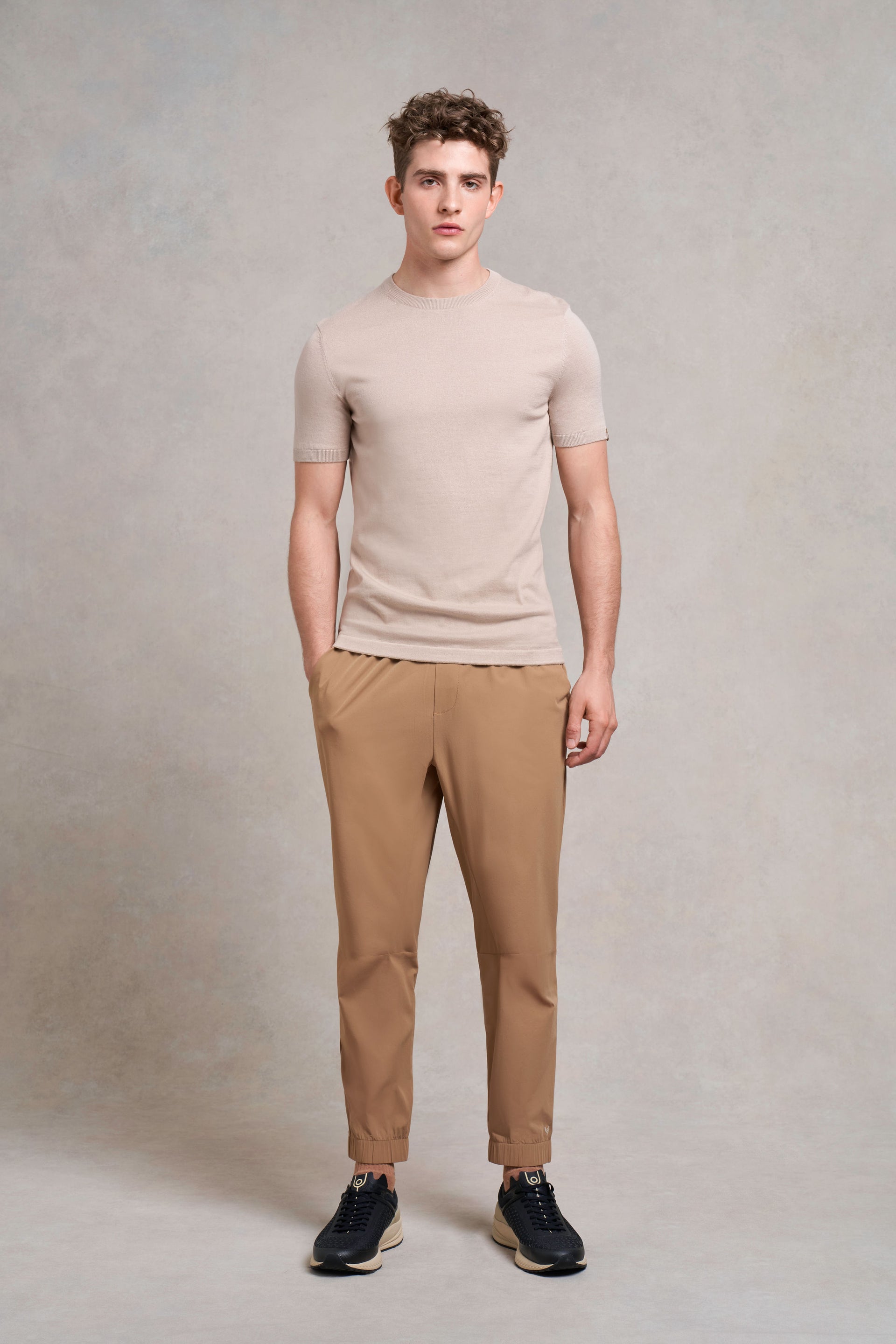 Saddington Knitted T Shirt fawn