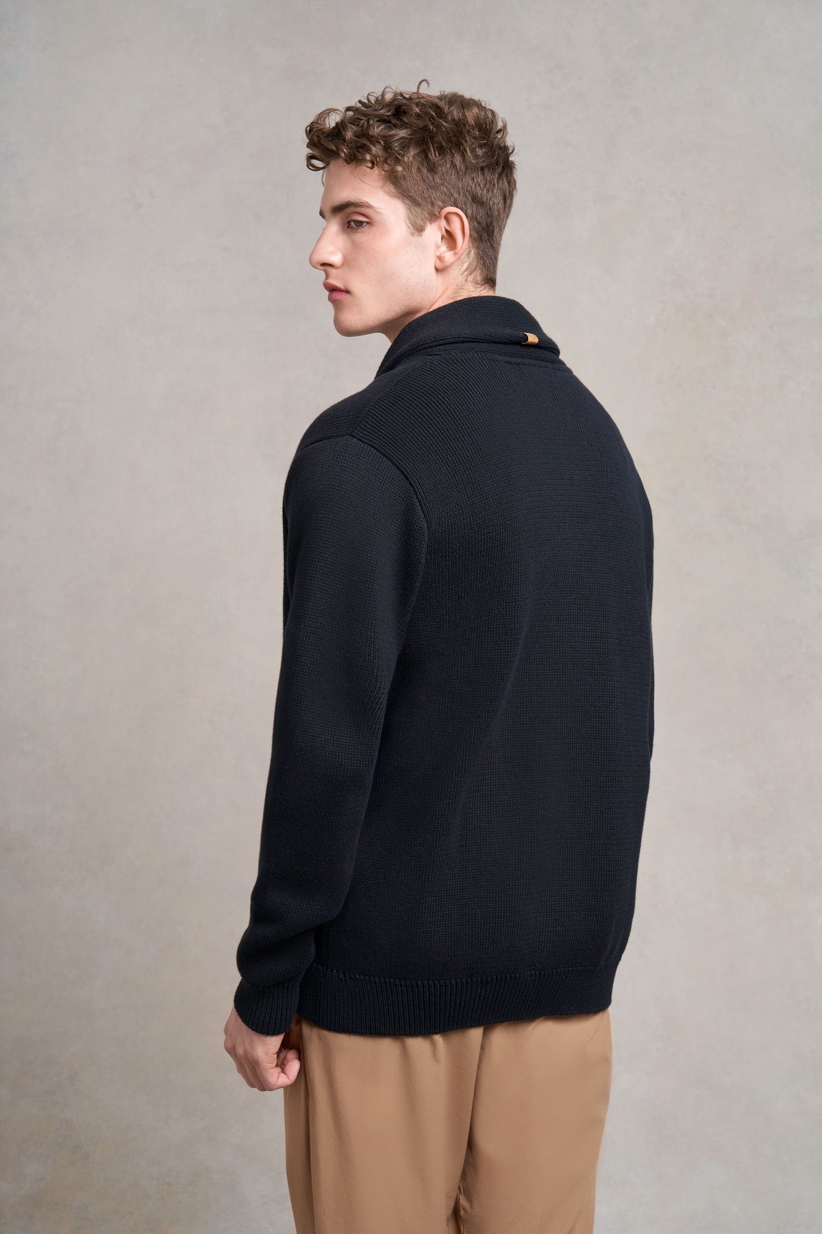Carlton Shawl Collar Cotton Cardigan