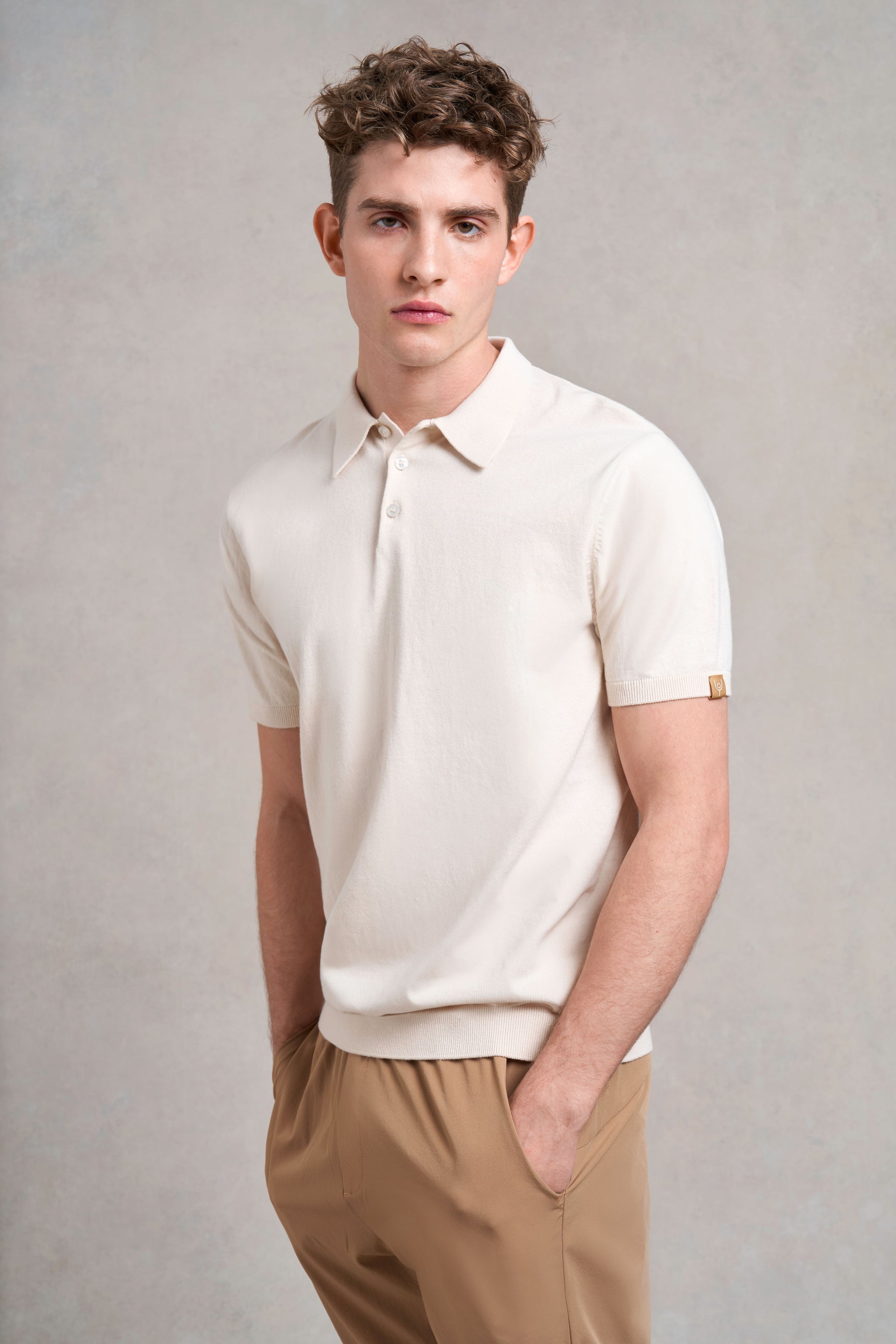 Pickwell Knitted Polo ecru