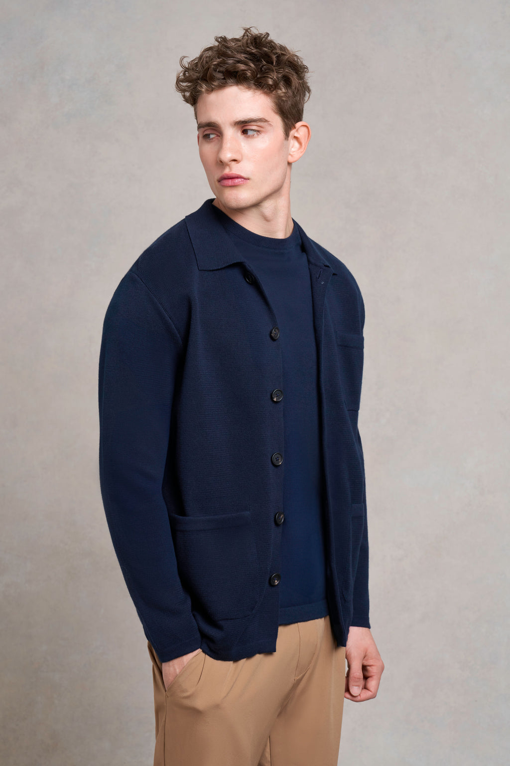 Wilson Knitted Shirt | navy