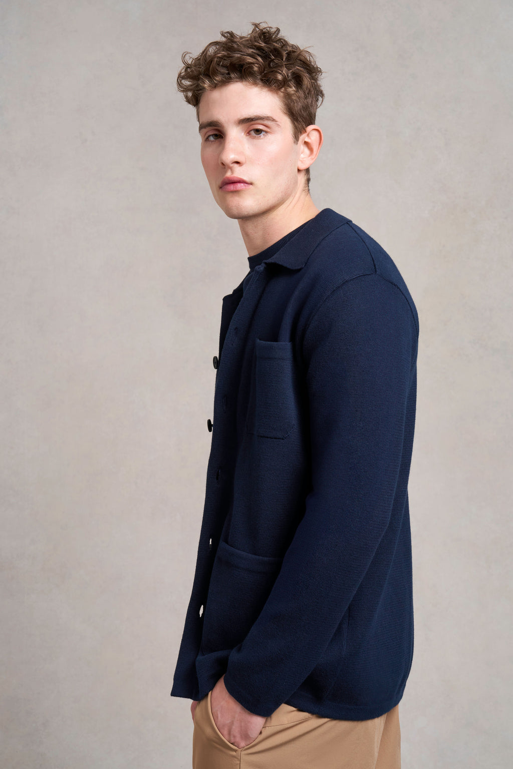 Wilson Knitted Shirt | navy