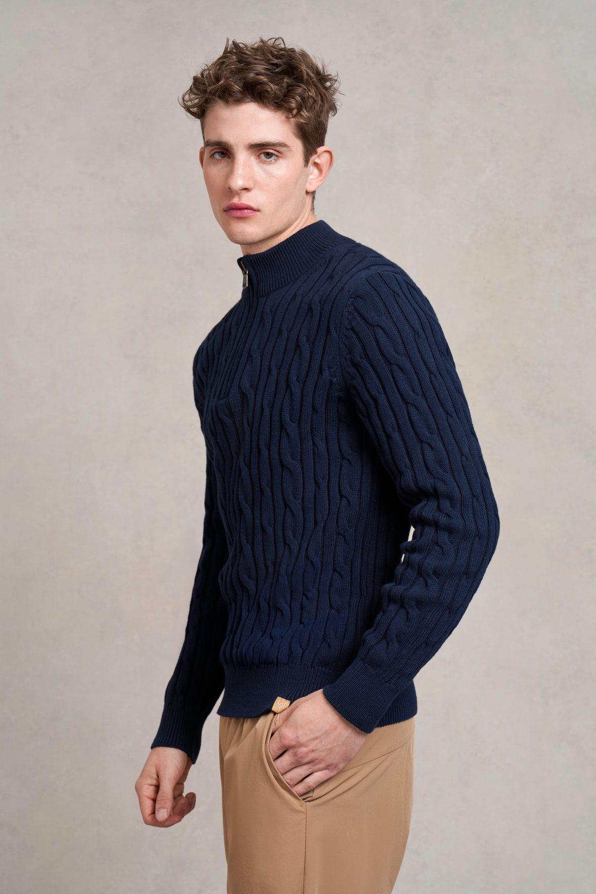 Upton Strickpullover | marineblau