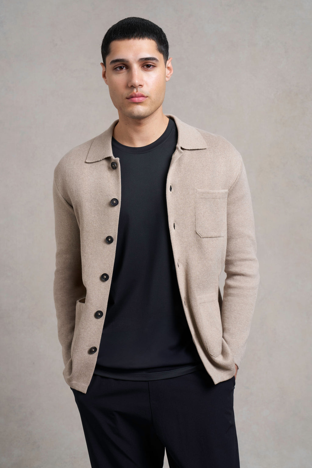 Wilson Knitted Shirt | fawn