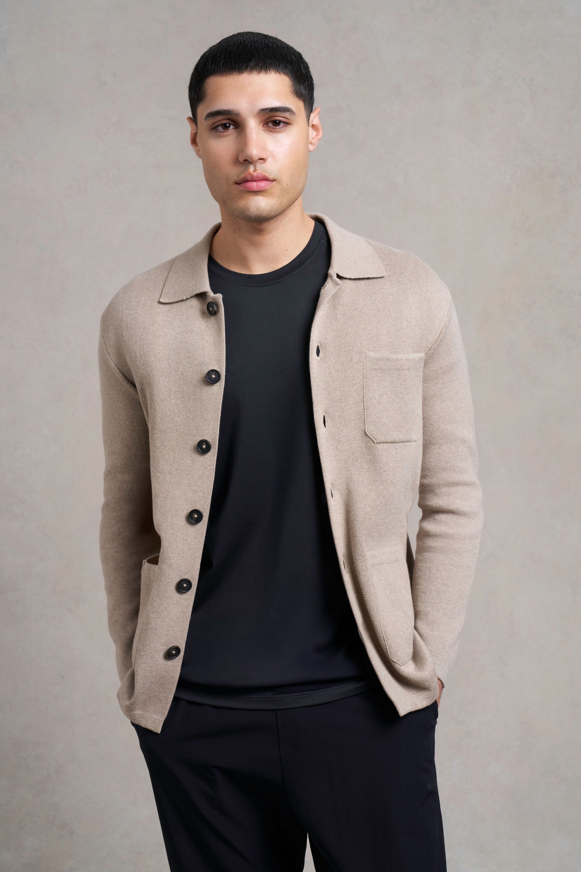 Wilson Knitted Shirt | fawn