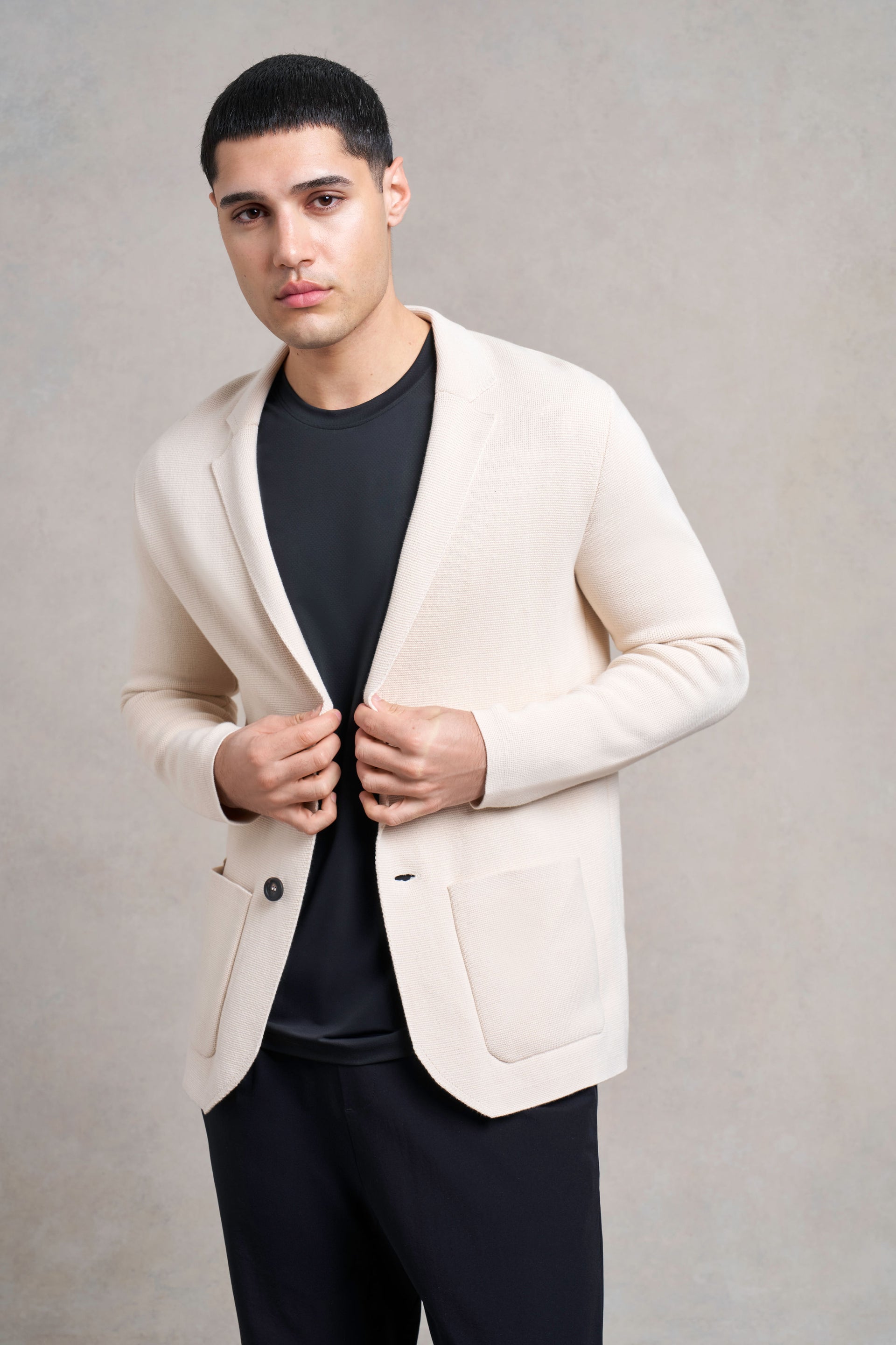 Charley Knitted Blazer ecru