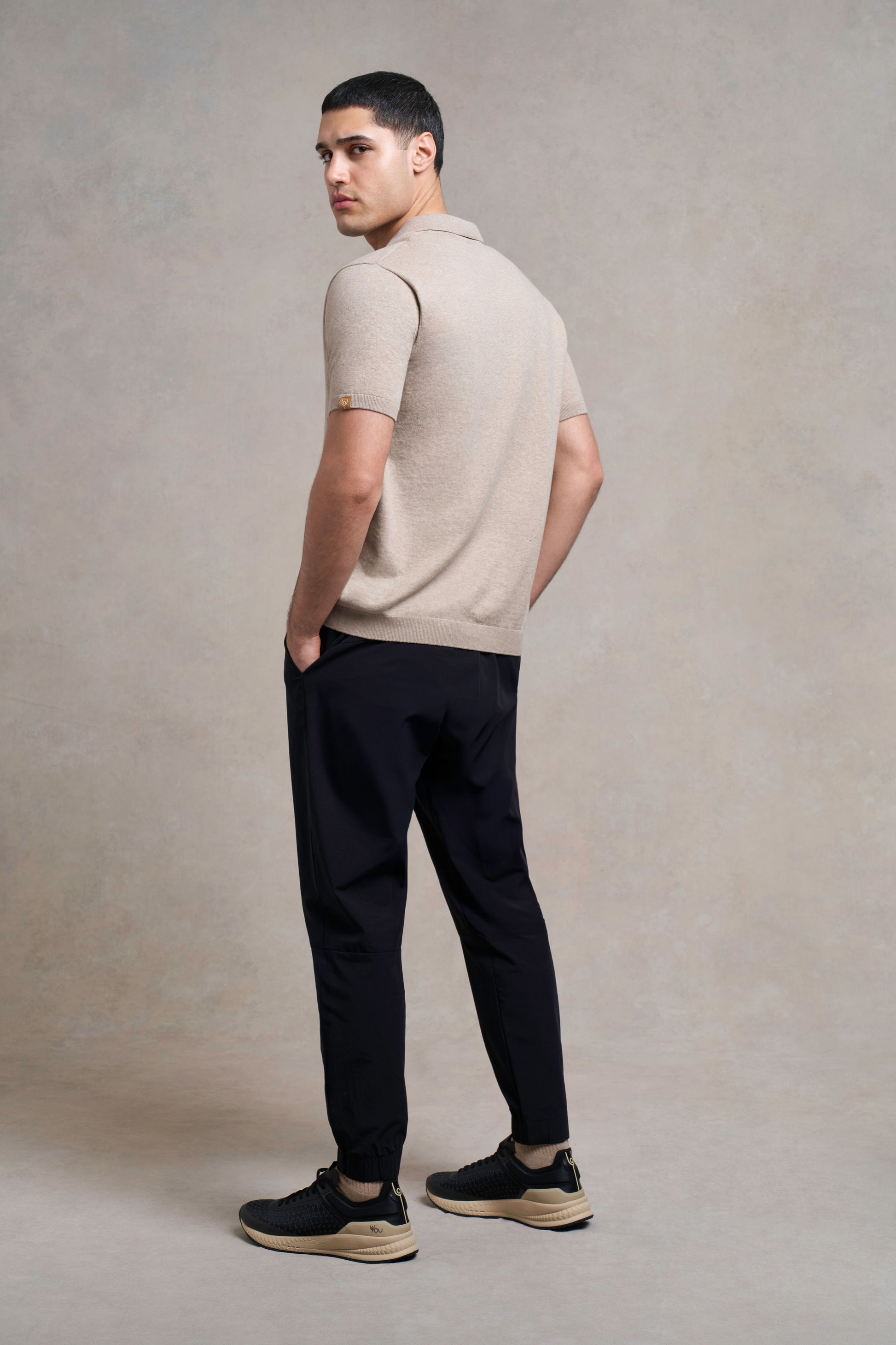Newbold Knitted Polo | fawn