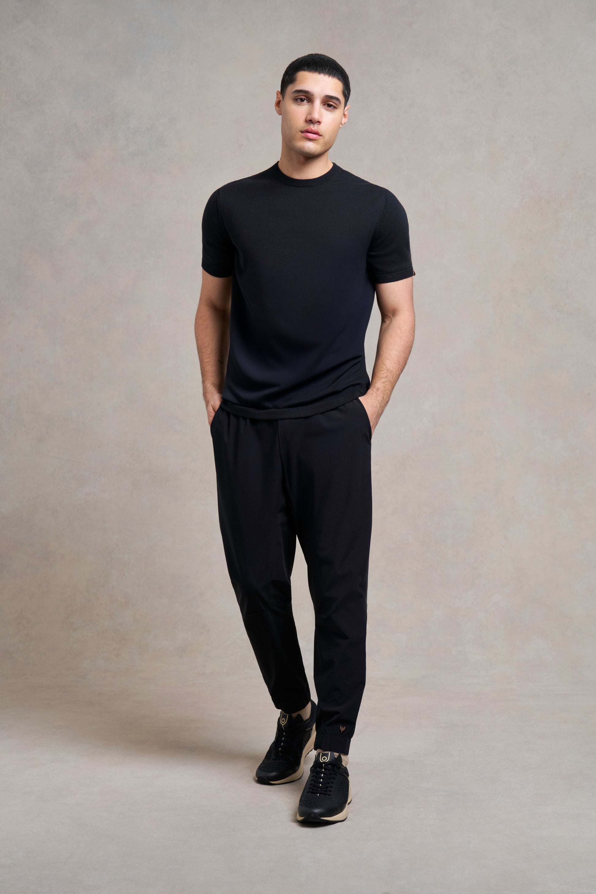 Saddington Knitted T-Shirt | black
