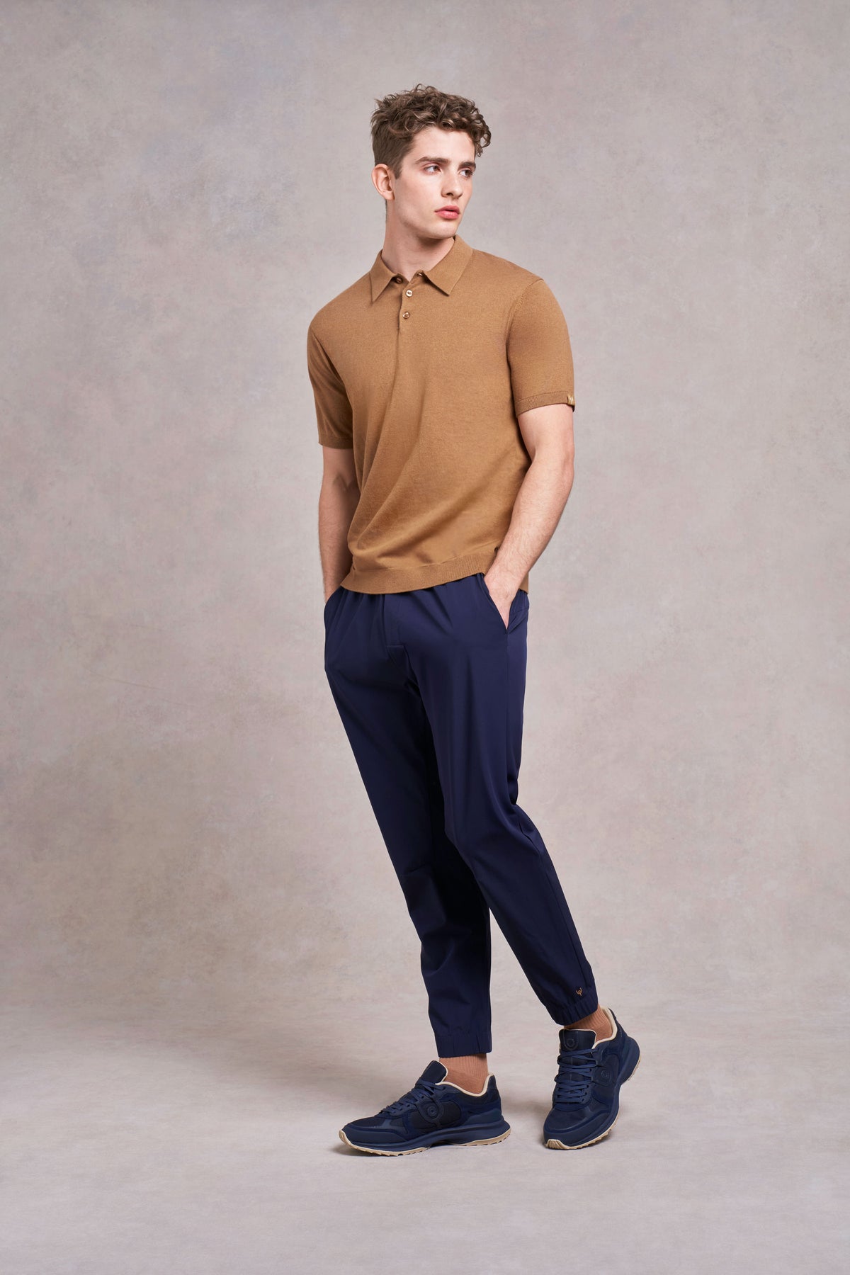 Pickwell Strick-Poloshirt | kamel