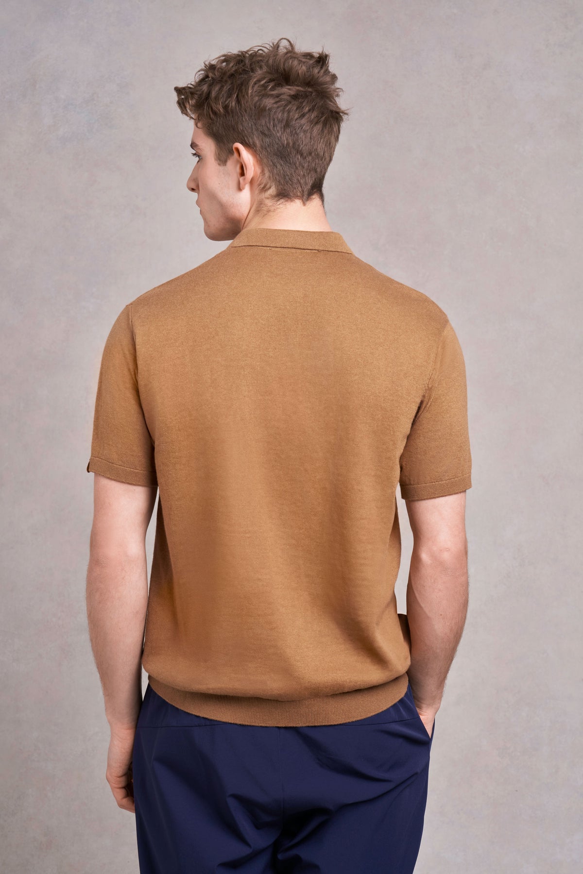 Pickwell Strick-Poloshirt | kamel