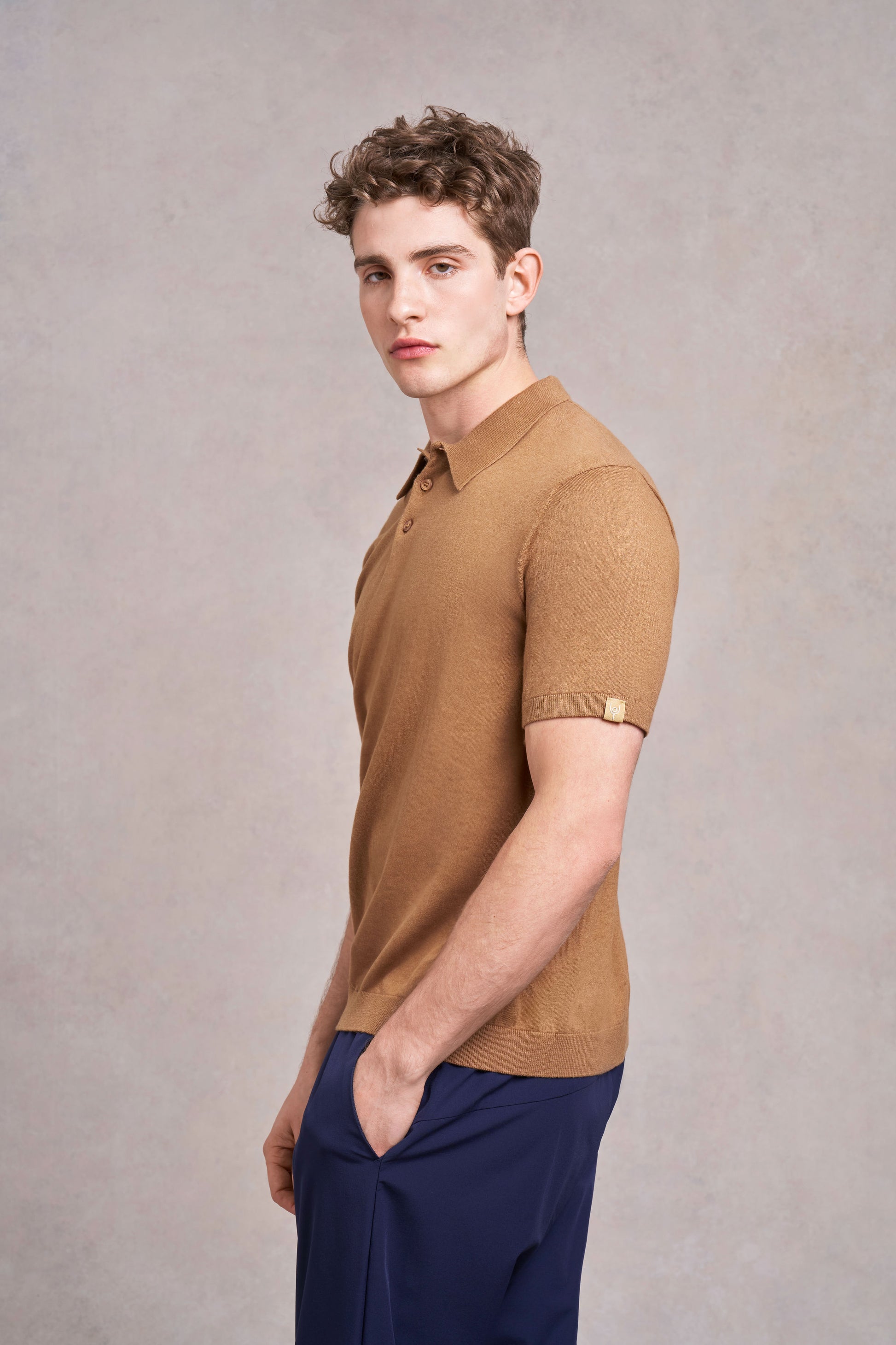 Pickwell Knitted Polo | camel