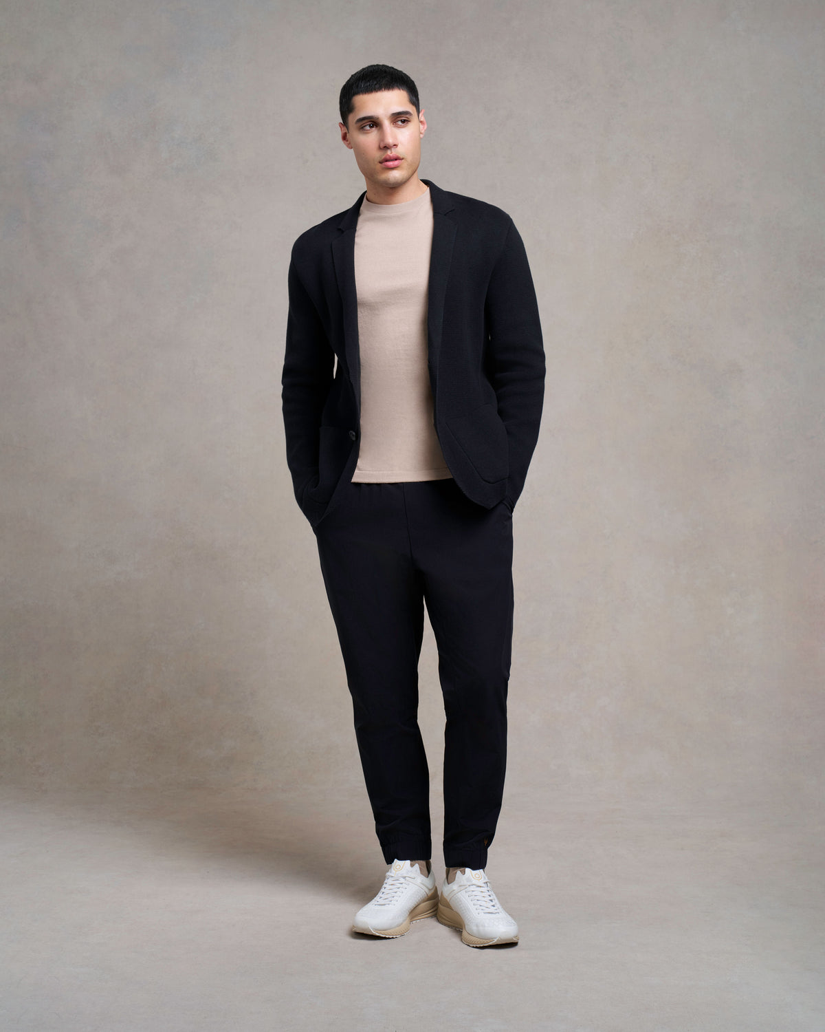 Blazer lavorato a maglia Charley | nero