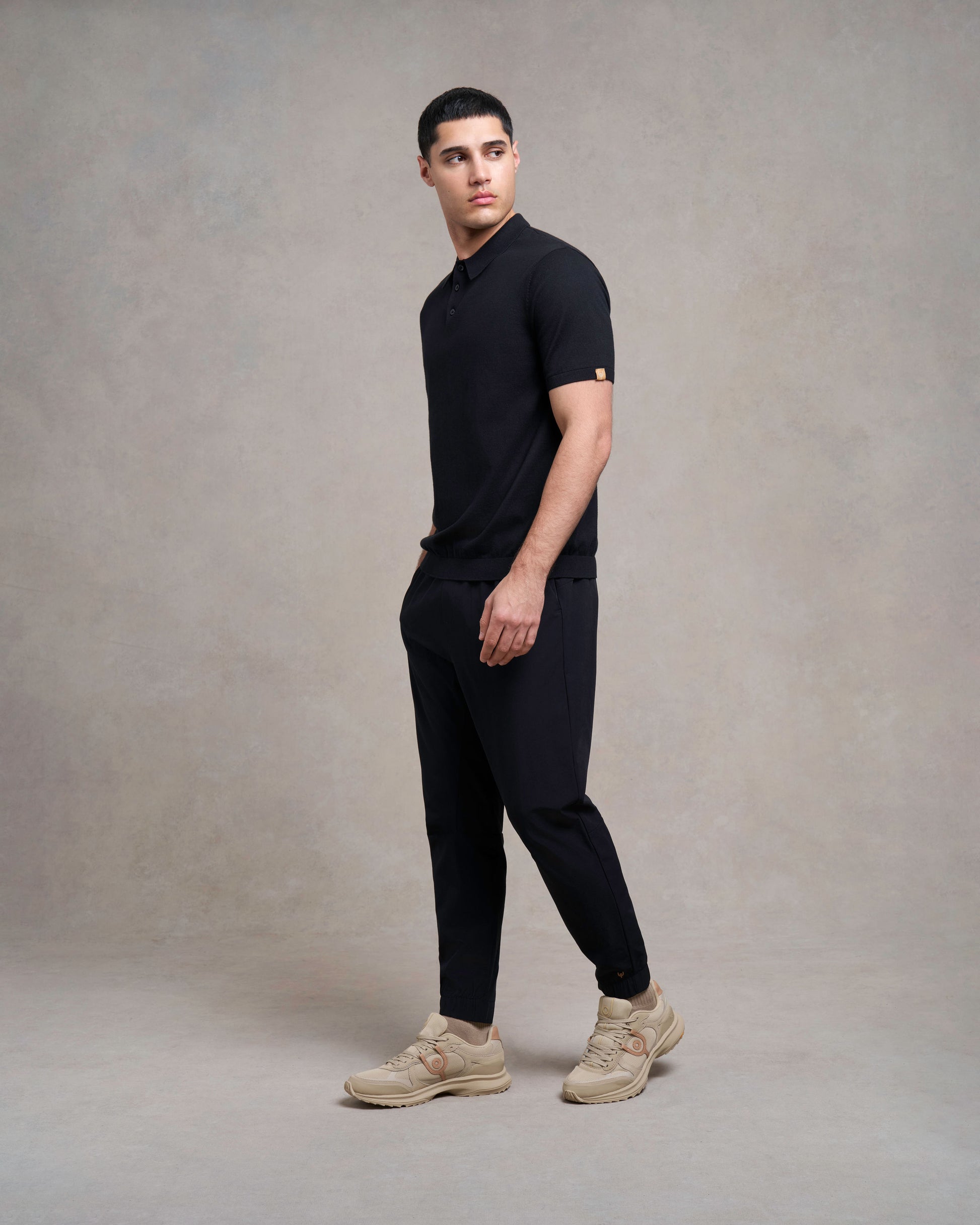 Newbold Knitted Polo | black