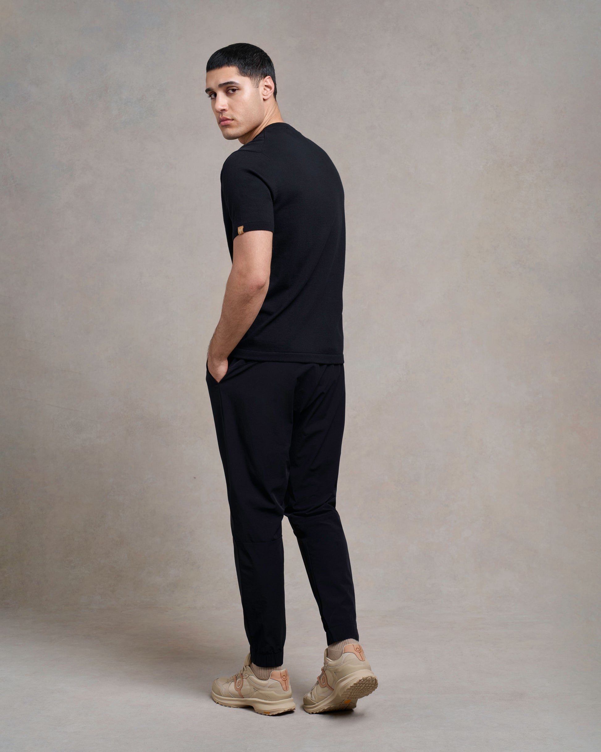 Saddington Knitted T-Shirt | black