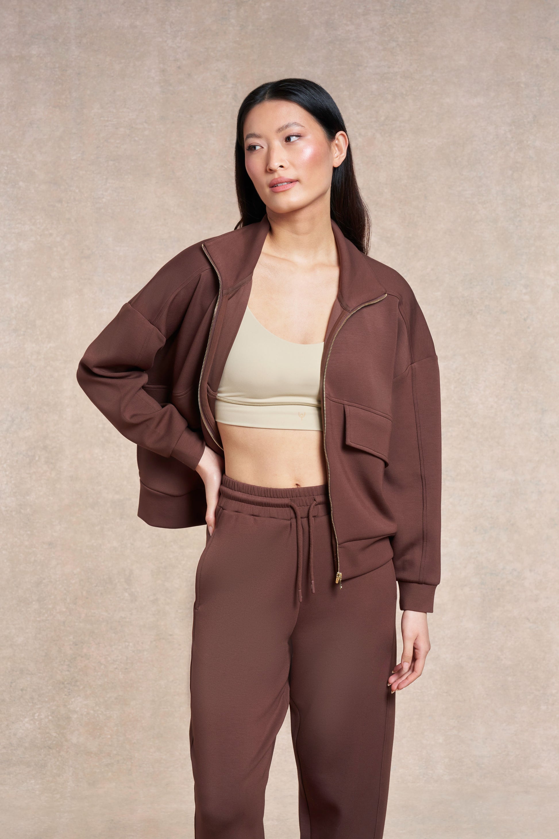 Oakland Zip Through Sweatshirt | potting soil