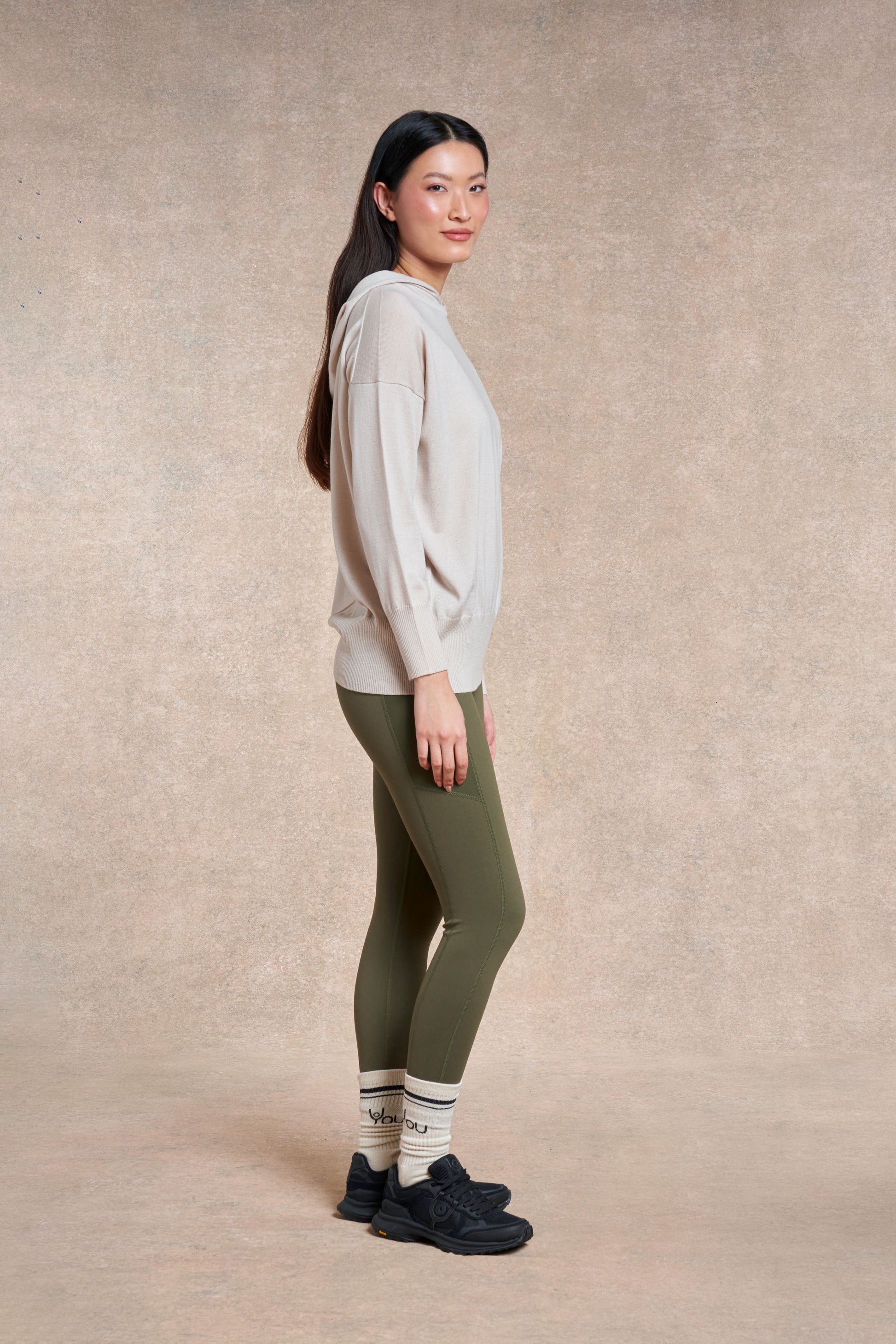 Beeby Knitted Hooded Jumper | shell