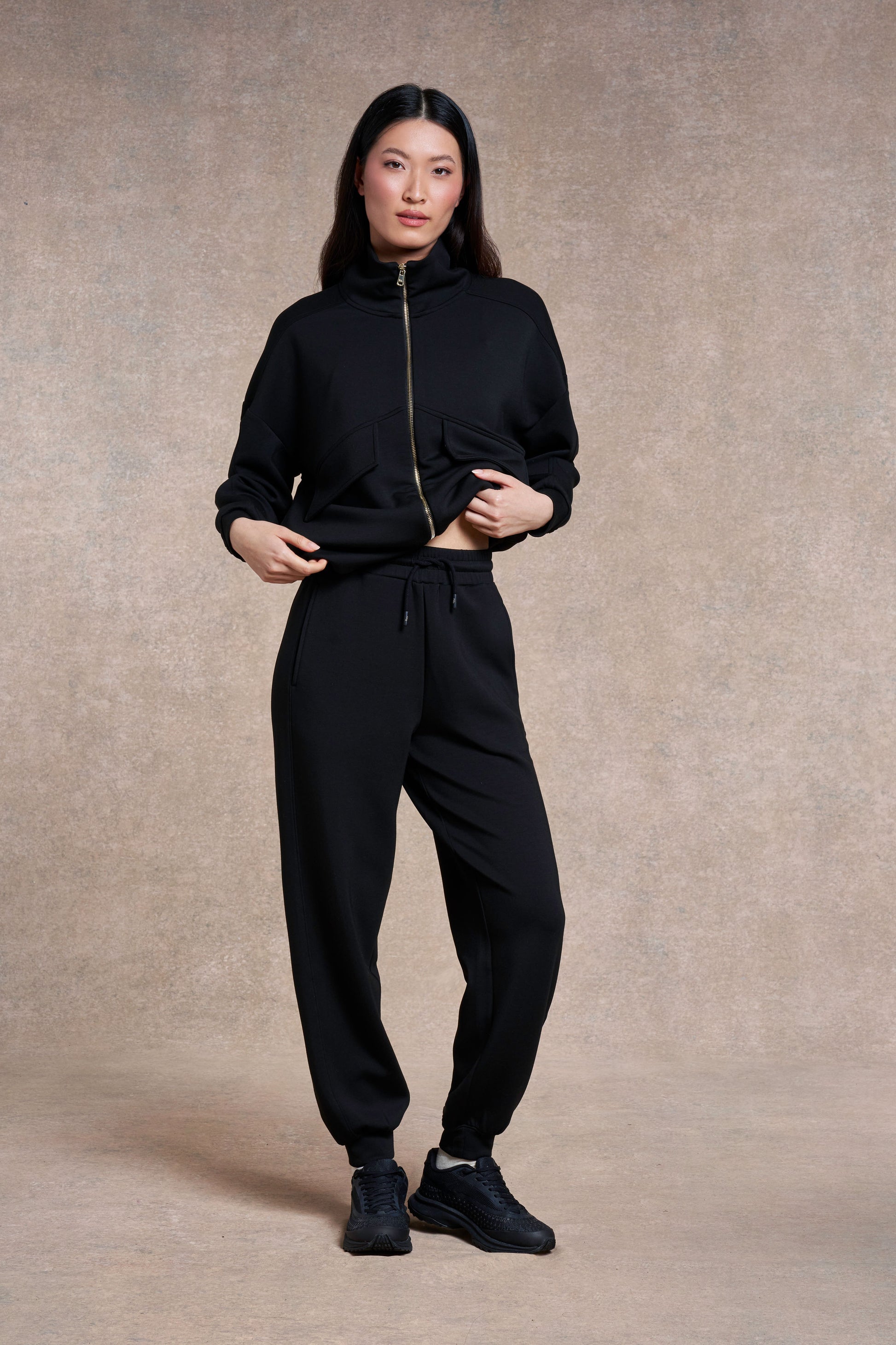 Oakland Zip Through Sweatshirt | black