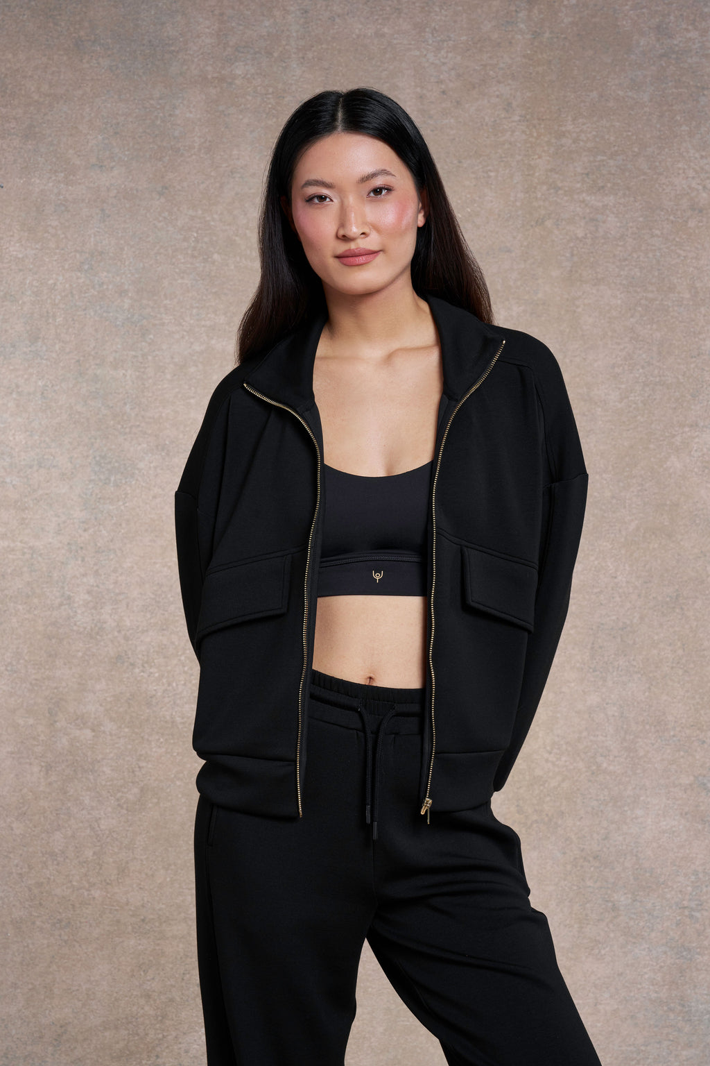 Oakland Zip Through Sweatshirt | black