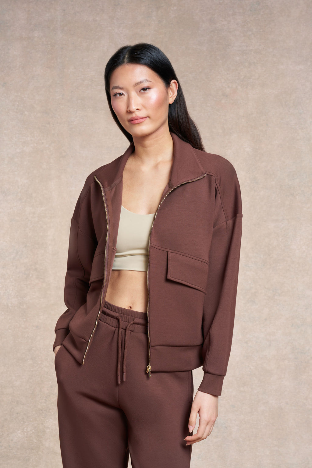 Oakland Zip Through Sweatshirt | potting soil