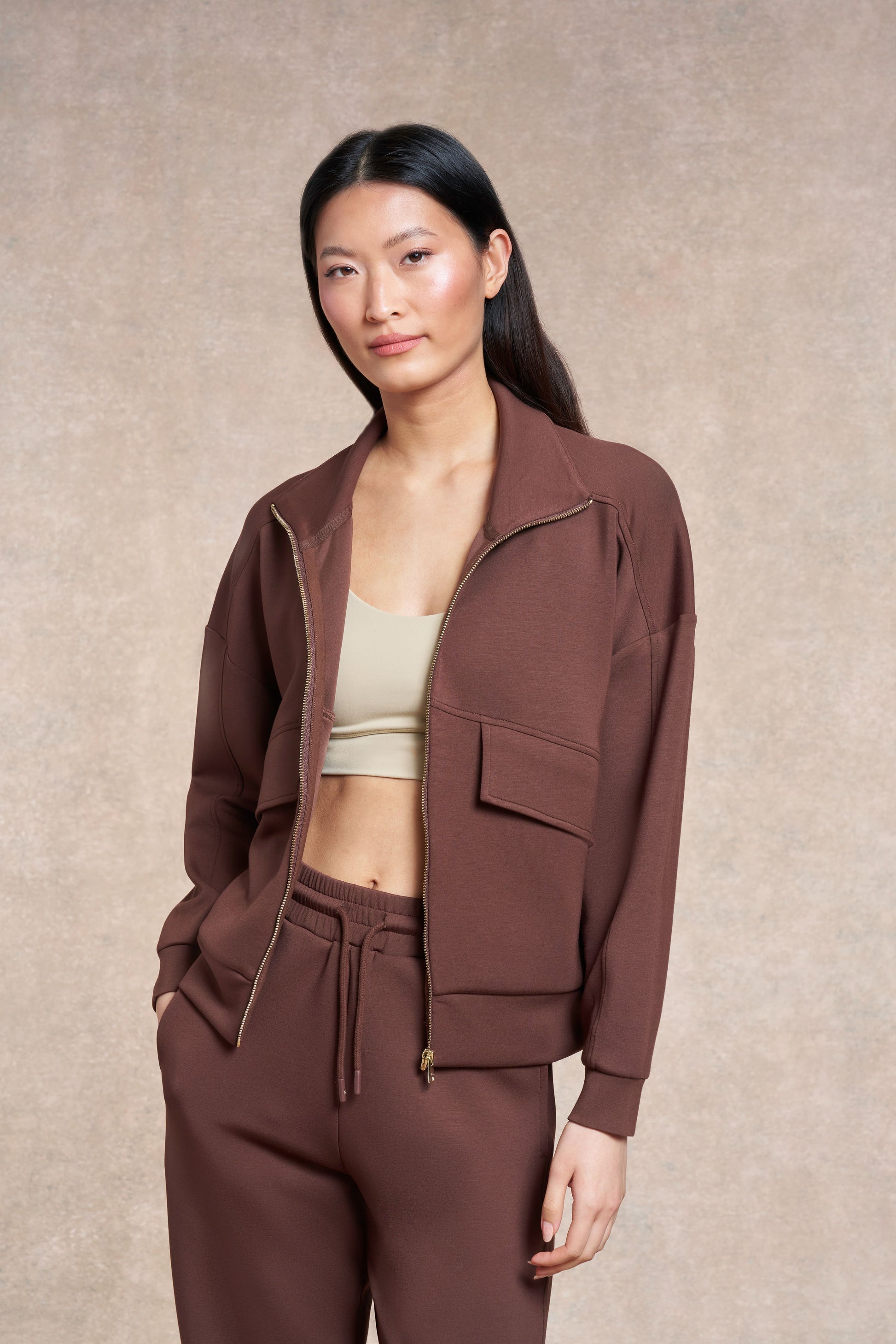 Oakland Zip Through Sweatshirt | potting soil