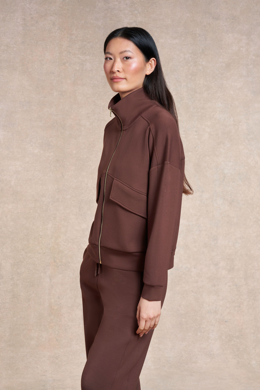 Oakland Zip Through Sweatshirt | potting soil