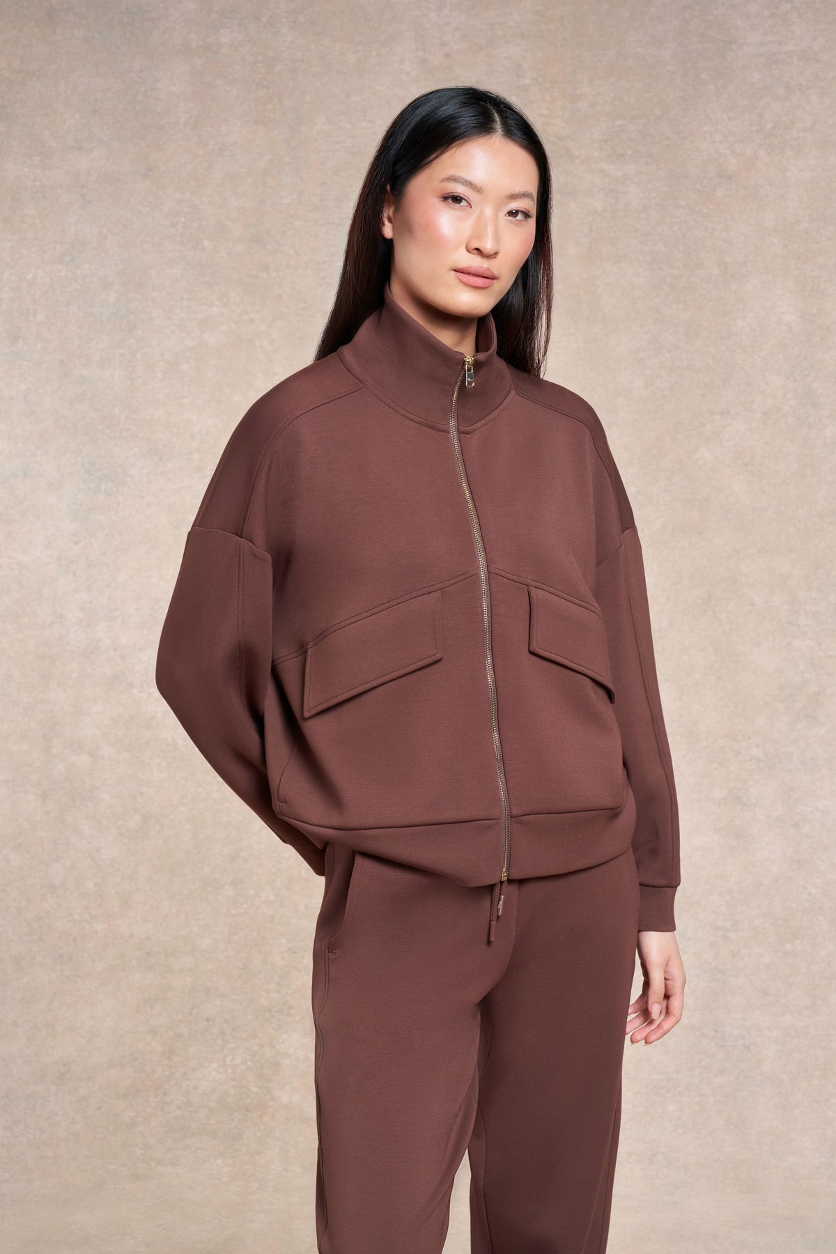 Oakland Zip Through Sweatshirt potting soil