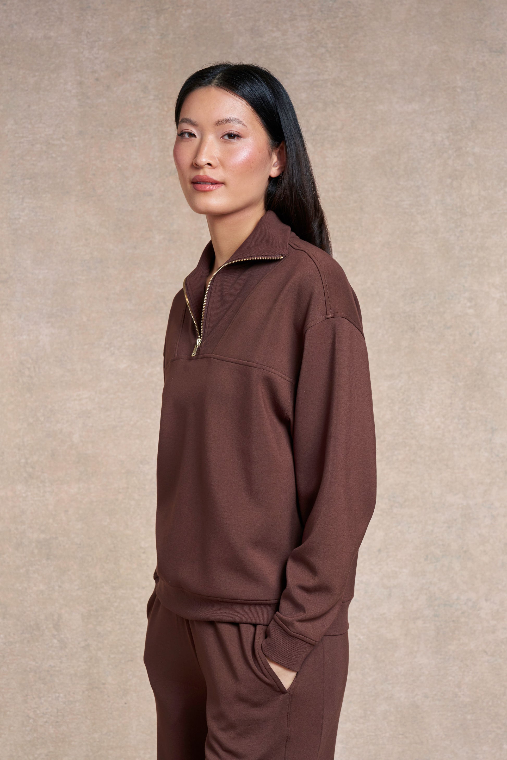 Foxton Wide leg Jogger | Potting Soil