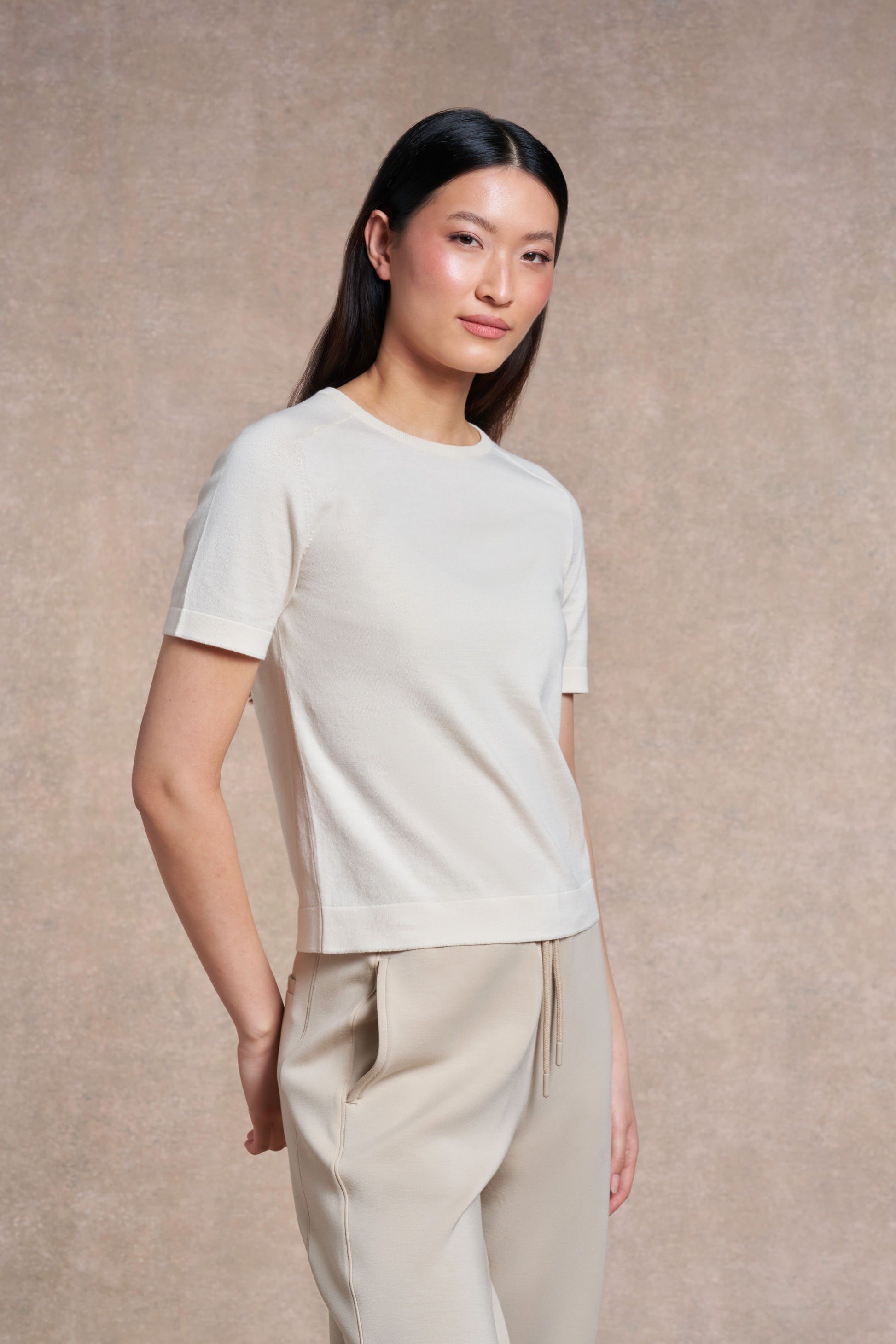 Somerby Knitted T-Shirt | ecru