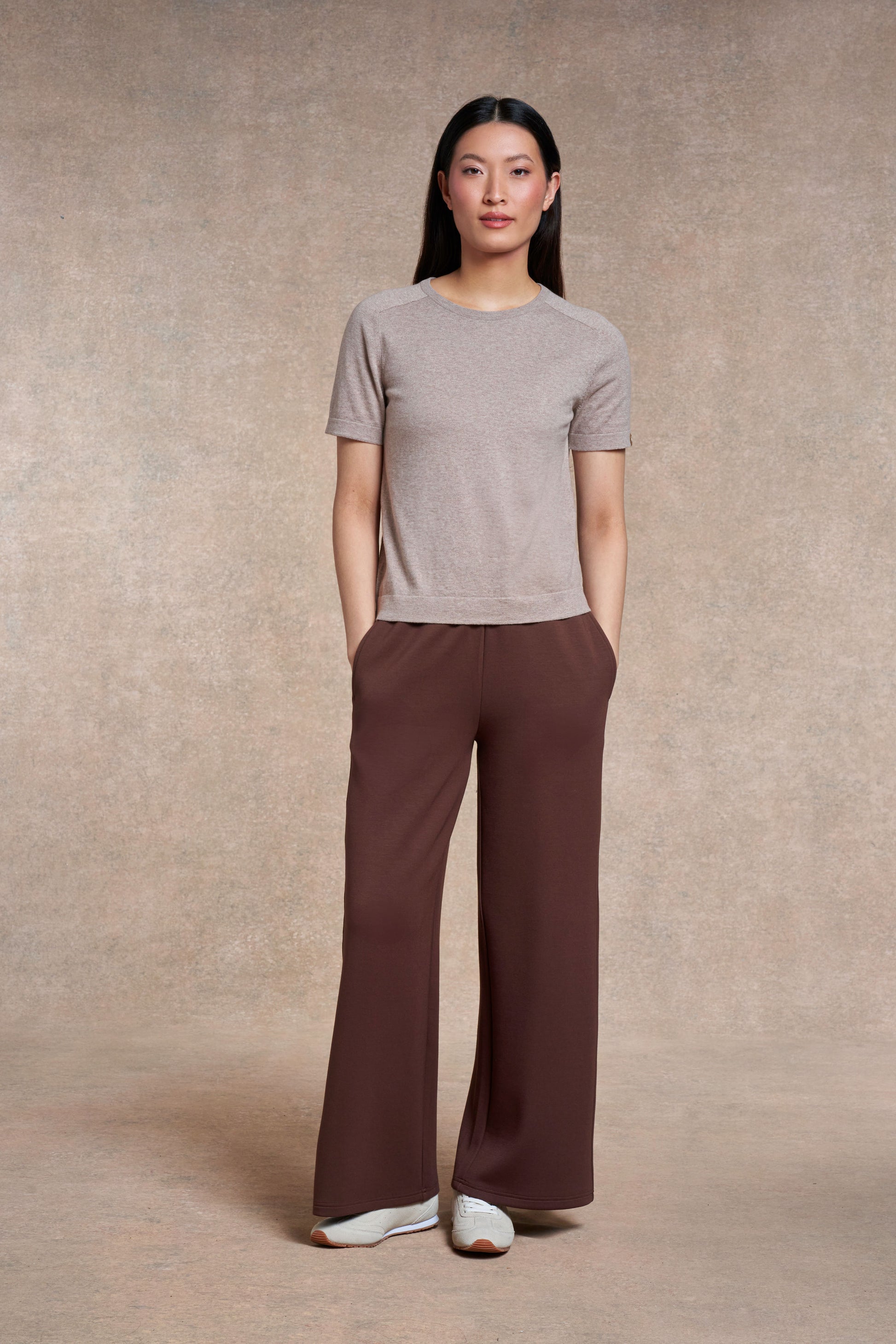 Foxton Wide leg Jogger | Potting Soil