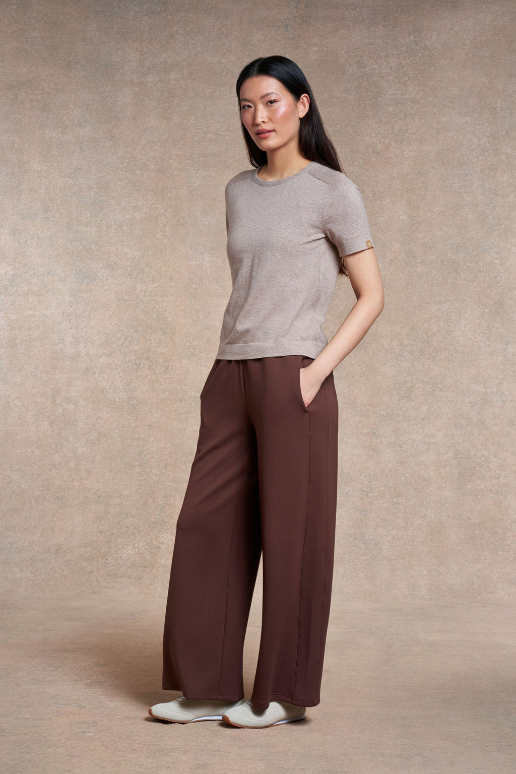 Foxton Wide leg Jogger | Potting Soil