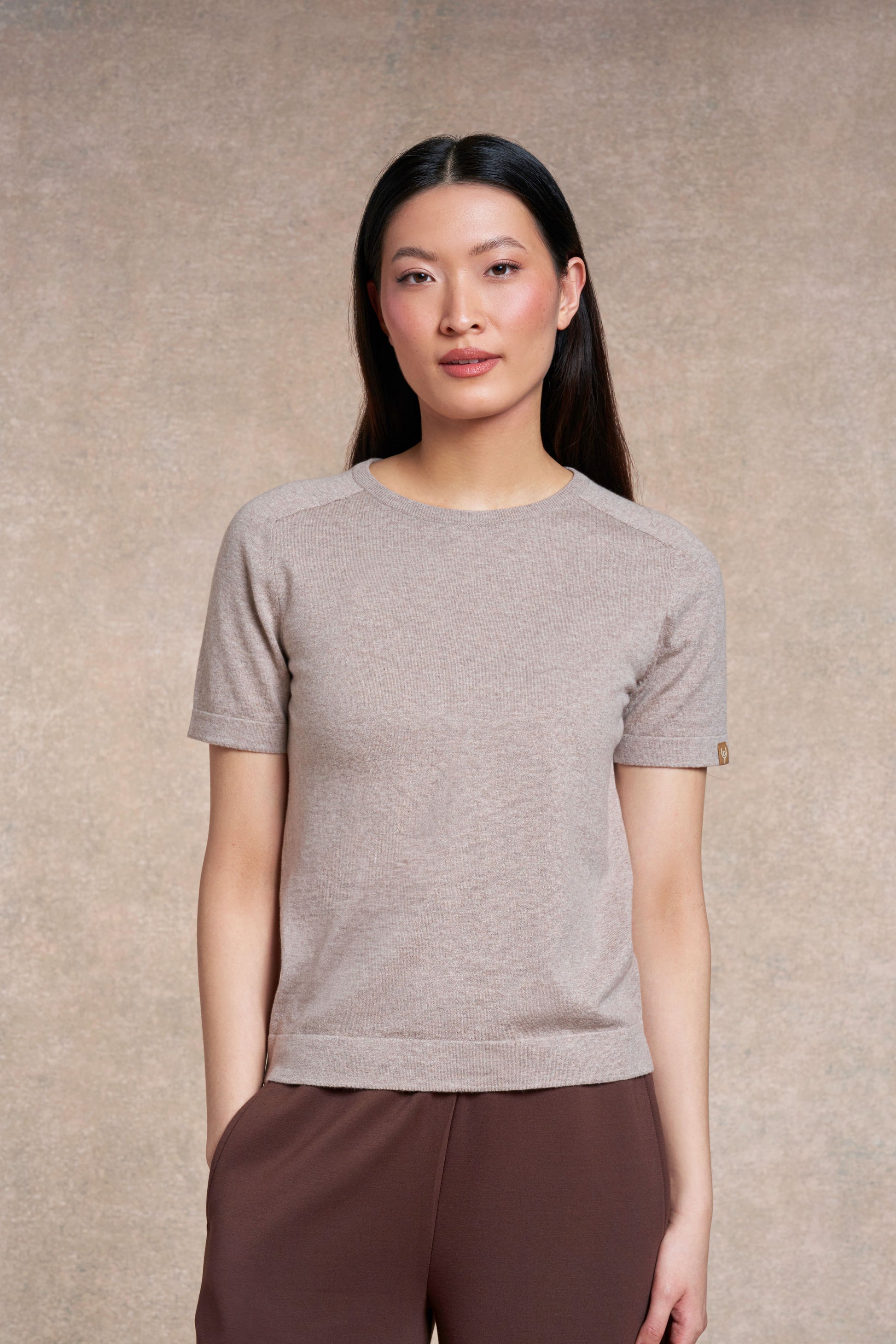 Somerby Knitted T-Shirt | mushroom