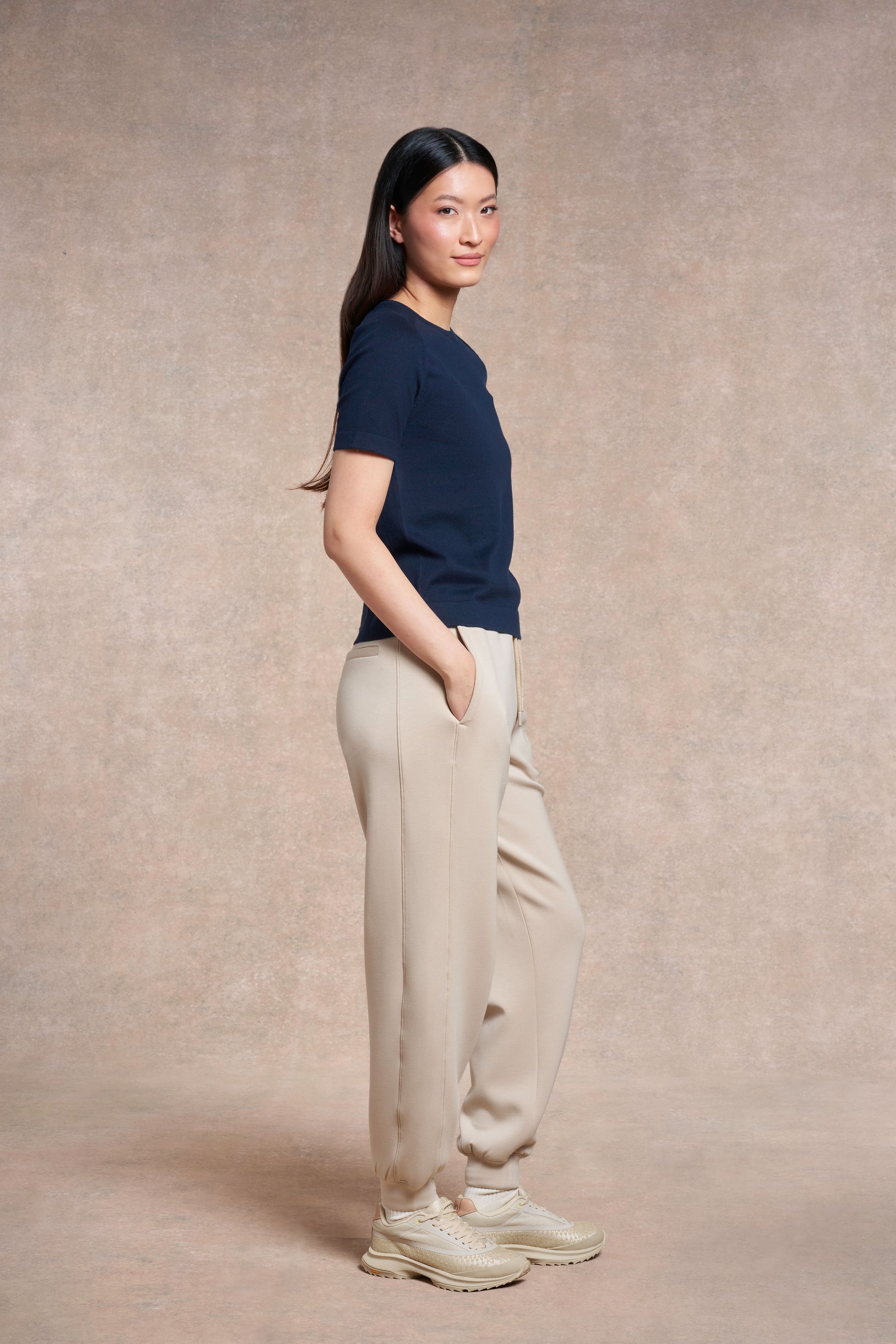 Somerby Knitted T-Shirt | navy