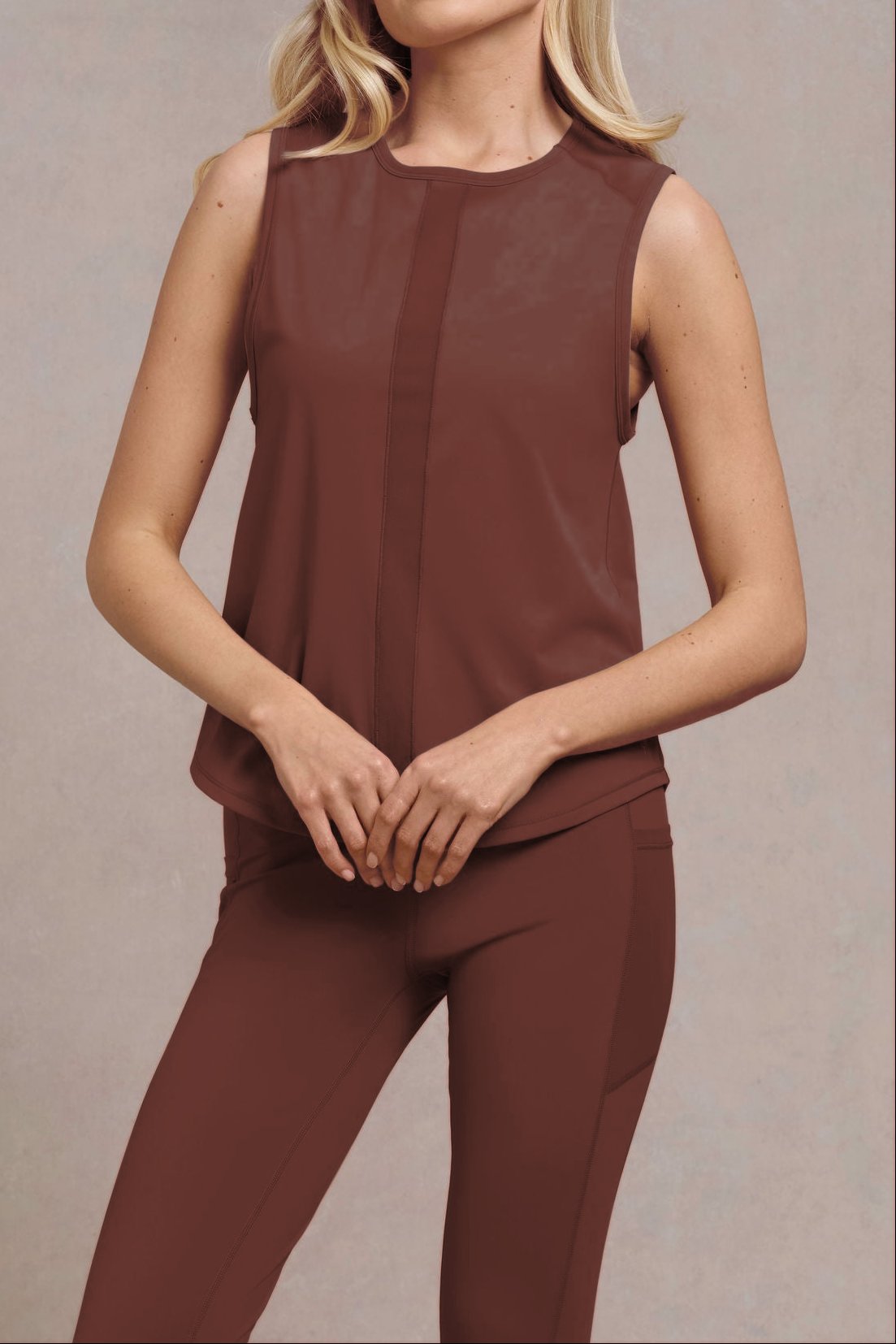 Bowden Mesh Panel Jersey Vest | potting soil