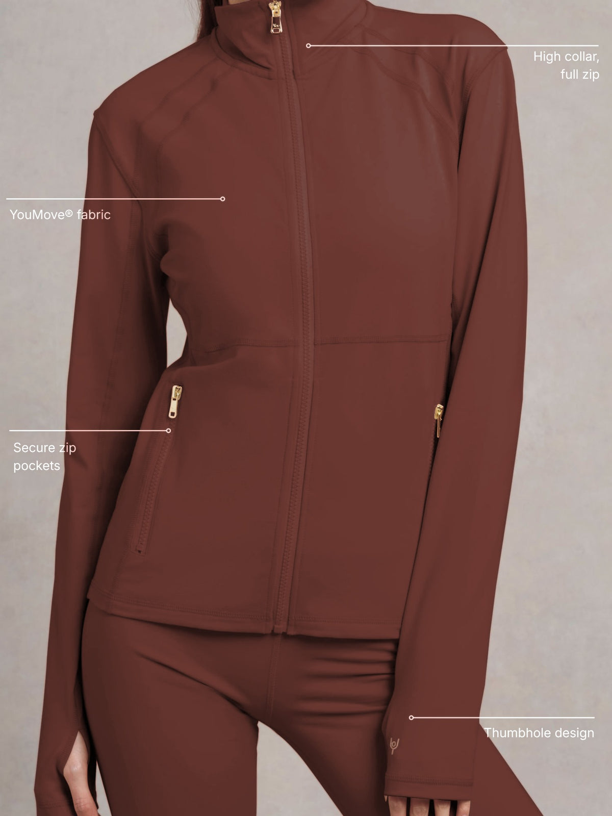 Clayton YouMove® Zip-Through Jacket | potting Soil