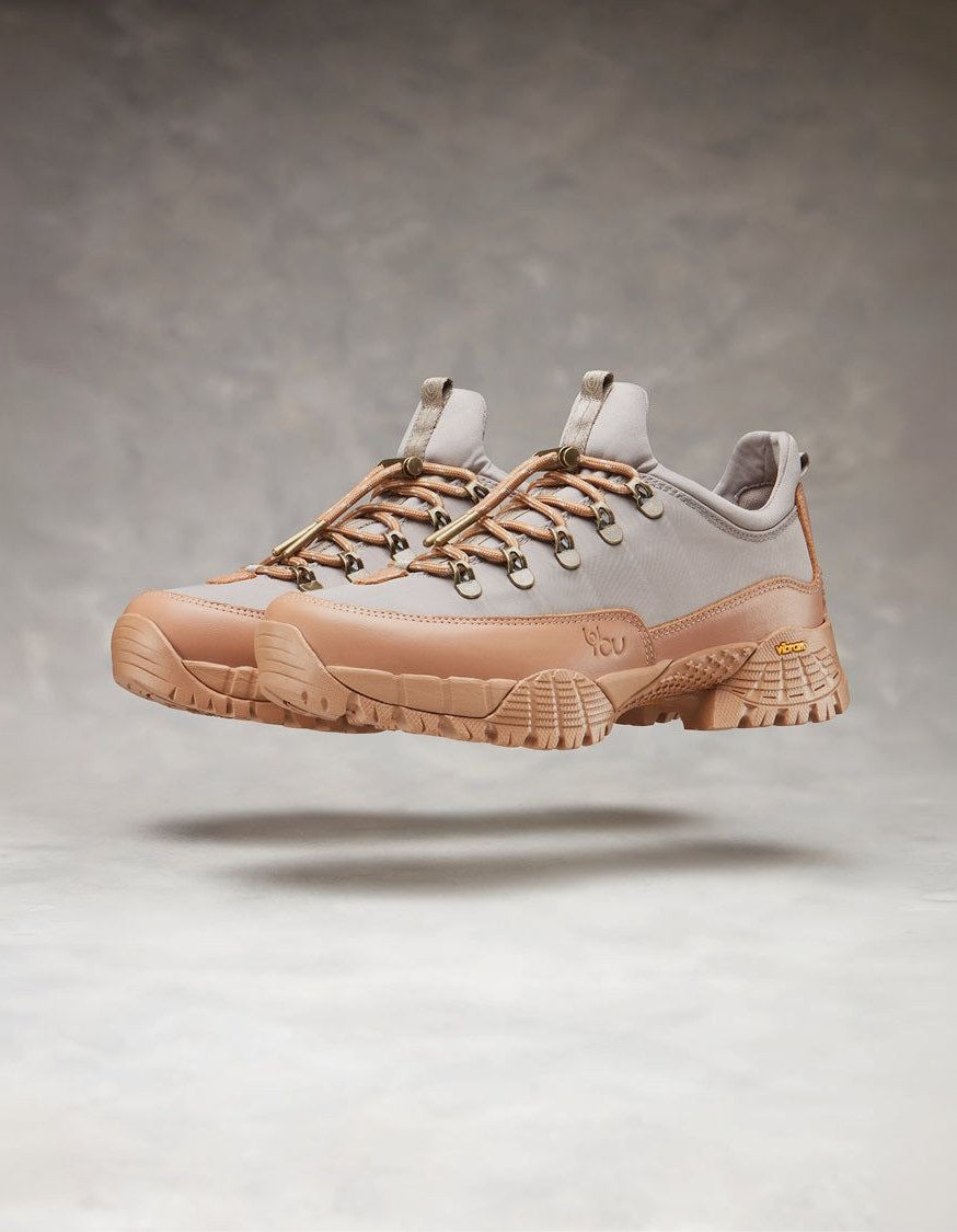 Tan and cream trail trainer