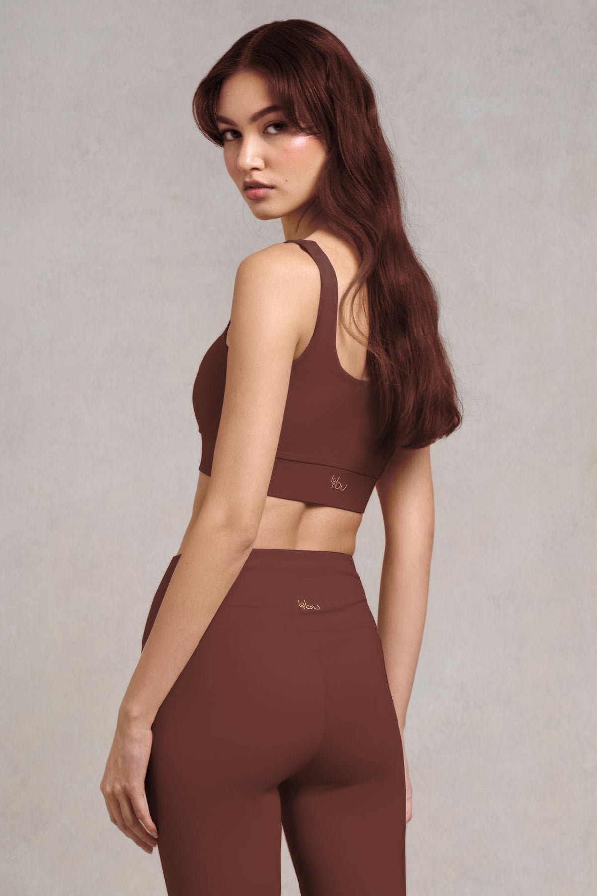 Glen YouMove® Asymetric Sports Bra In Colour Potting Soil