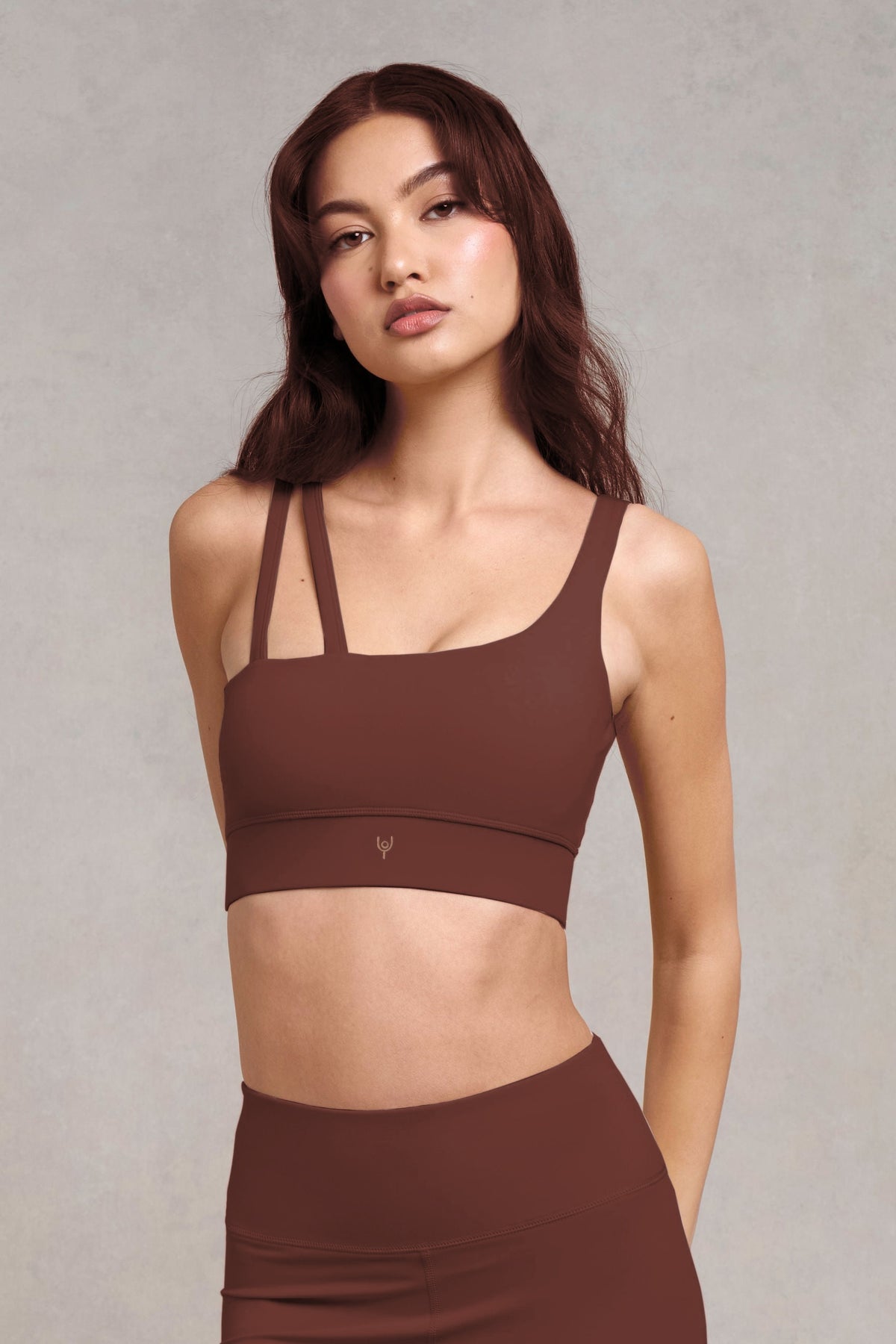 Glen YouMove® Asymetric Sports Bra In Colour Potting Soil