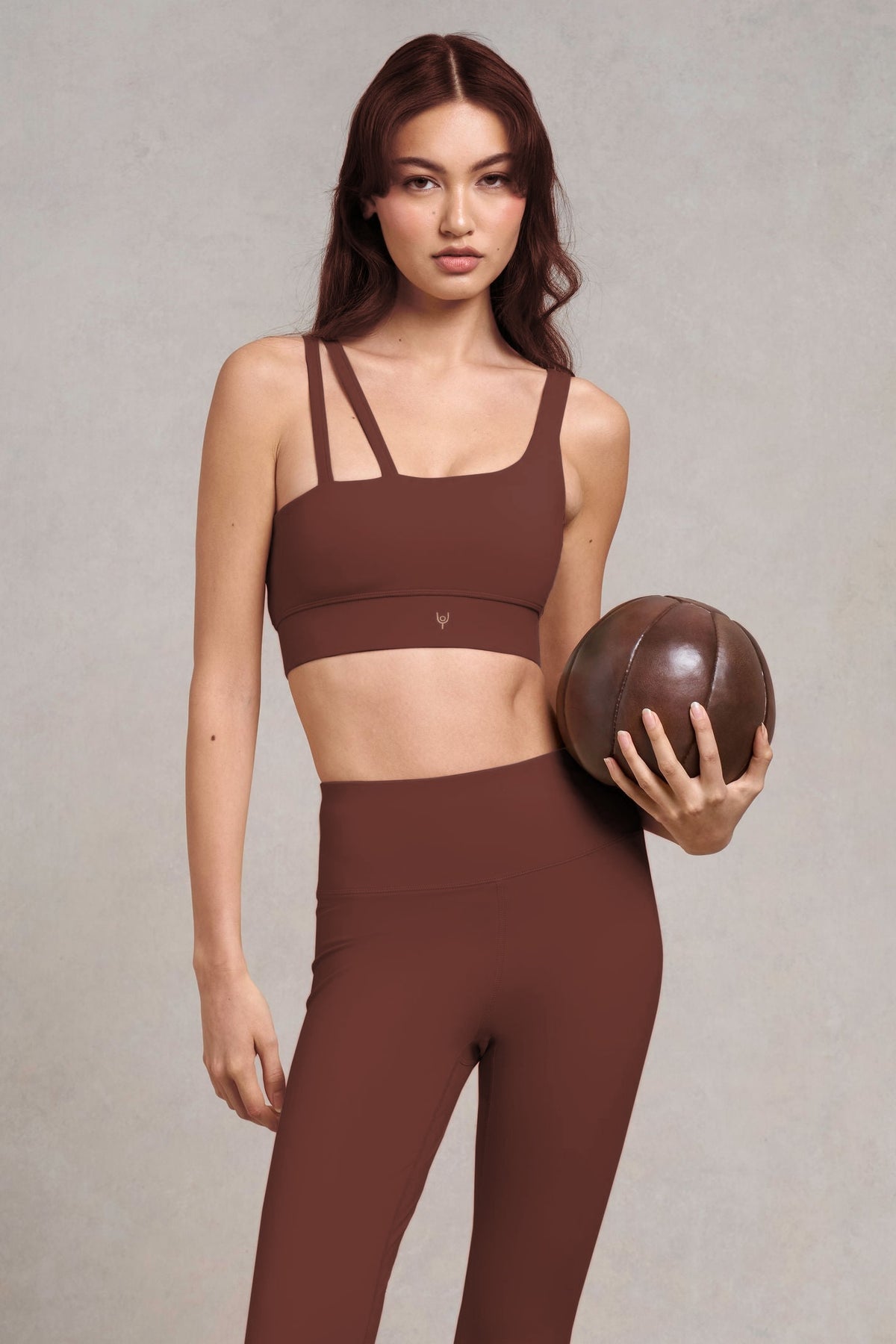 Glen YouMove® Asymetric Sports Bra In Colour Potting Soil