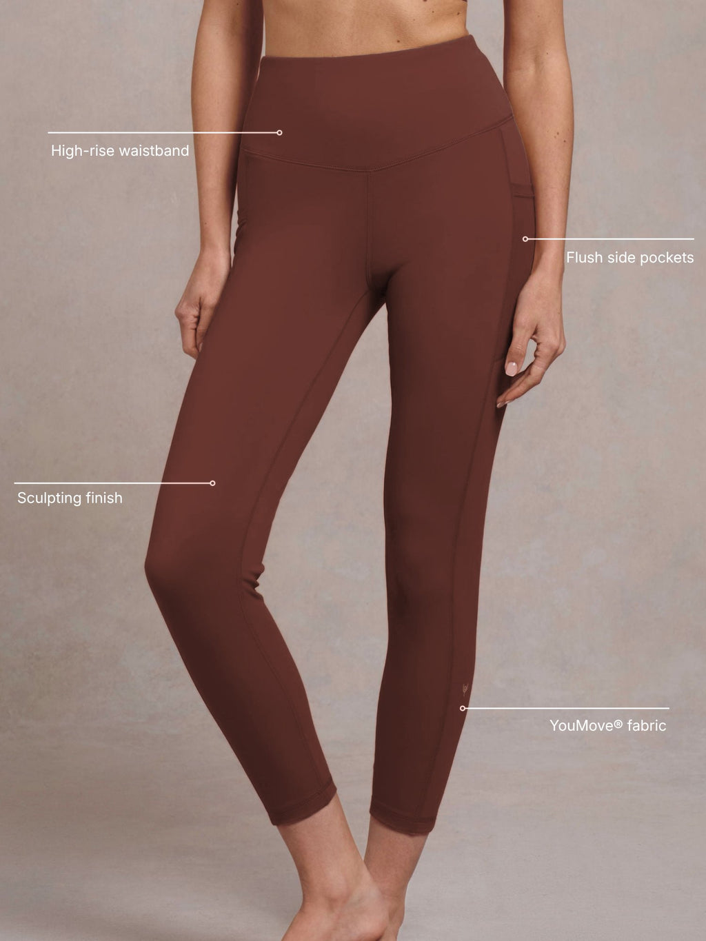 Walton YouMove® 7/8 High-Rise Legging In Colour Potting Soil