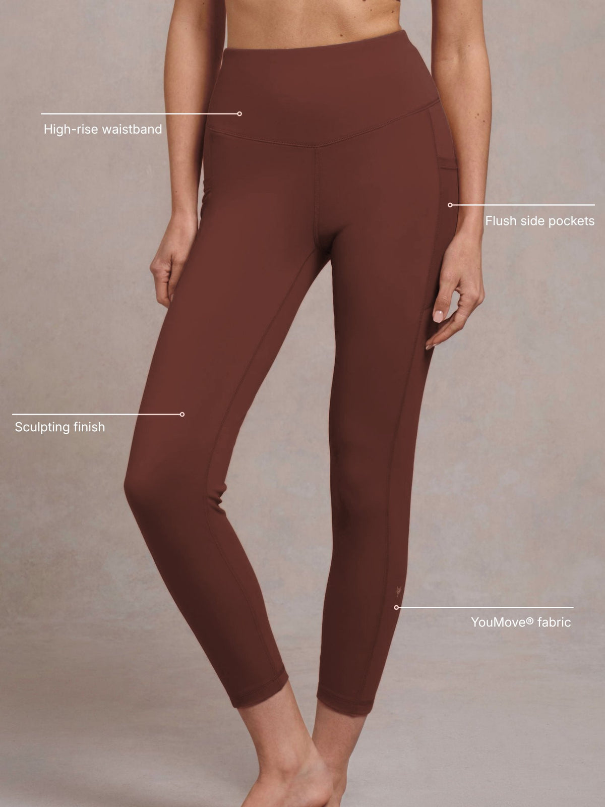 Walton YouMove® 7/8 High-Rise Legging In Colour Potting Soil