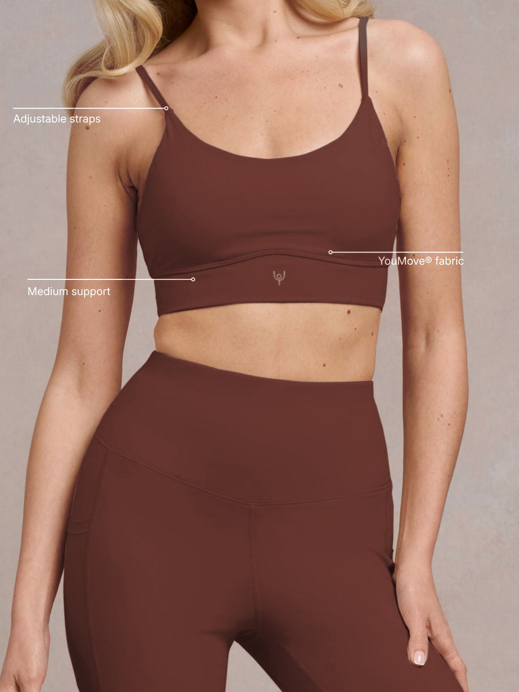 Leamington YouMove® Sports Bra In Colour Potting Soil