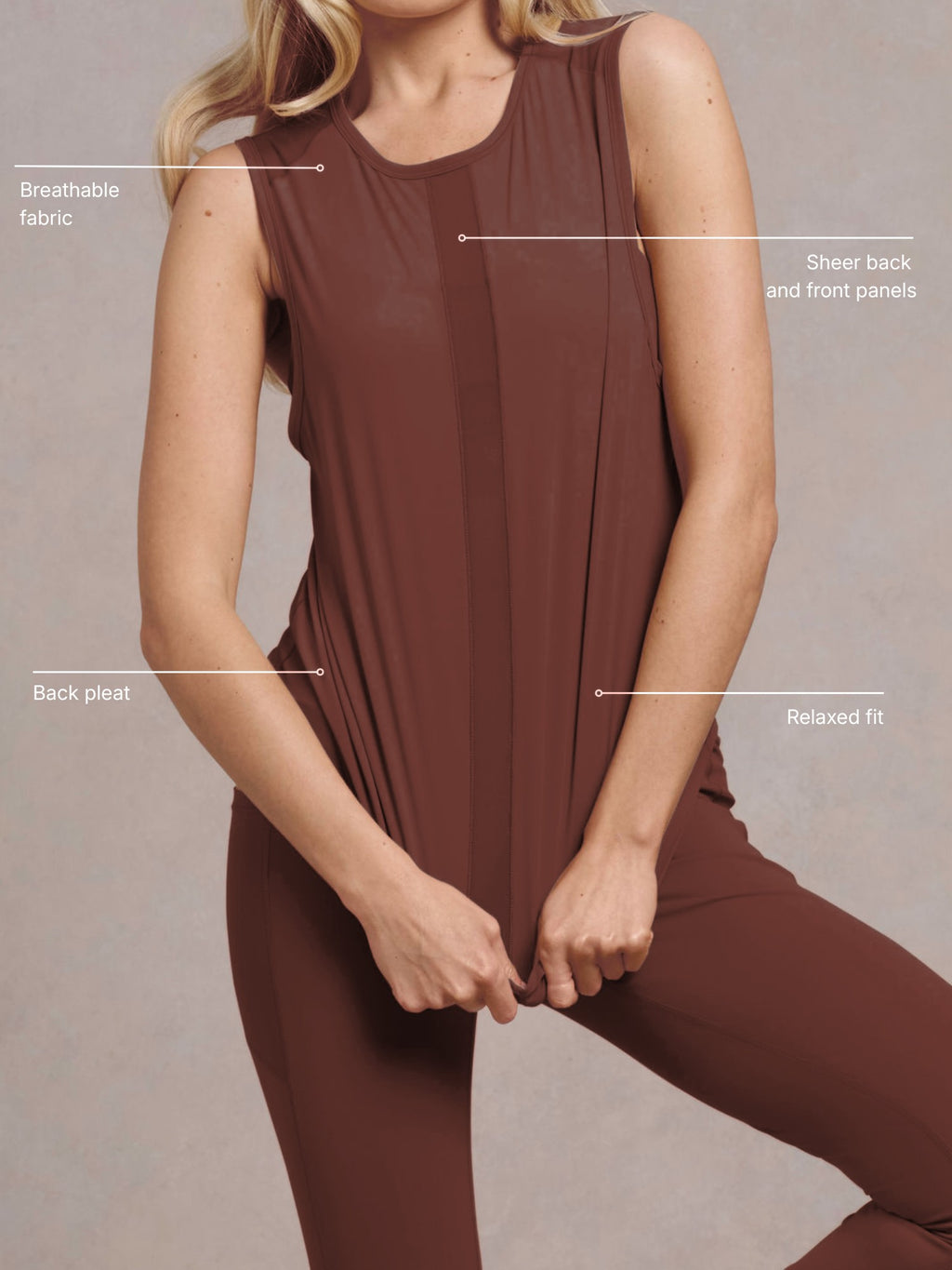 Bowden Mesh Panel Jersey Vest | potting soil